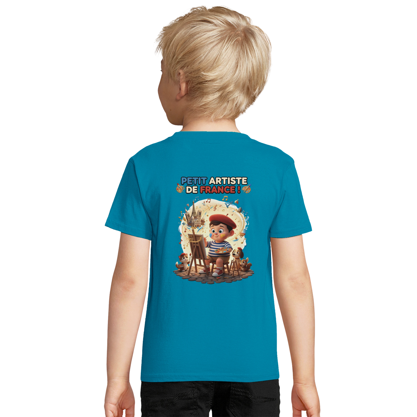 T-shirt Enfant Petit Artiste de France – 100% Coton Bio