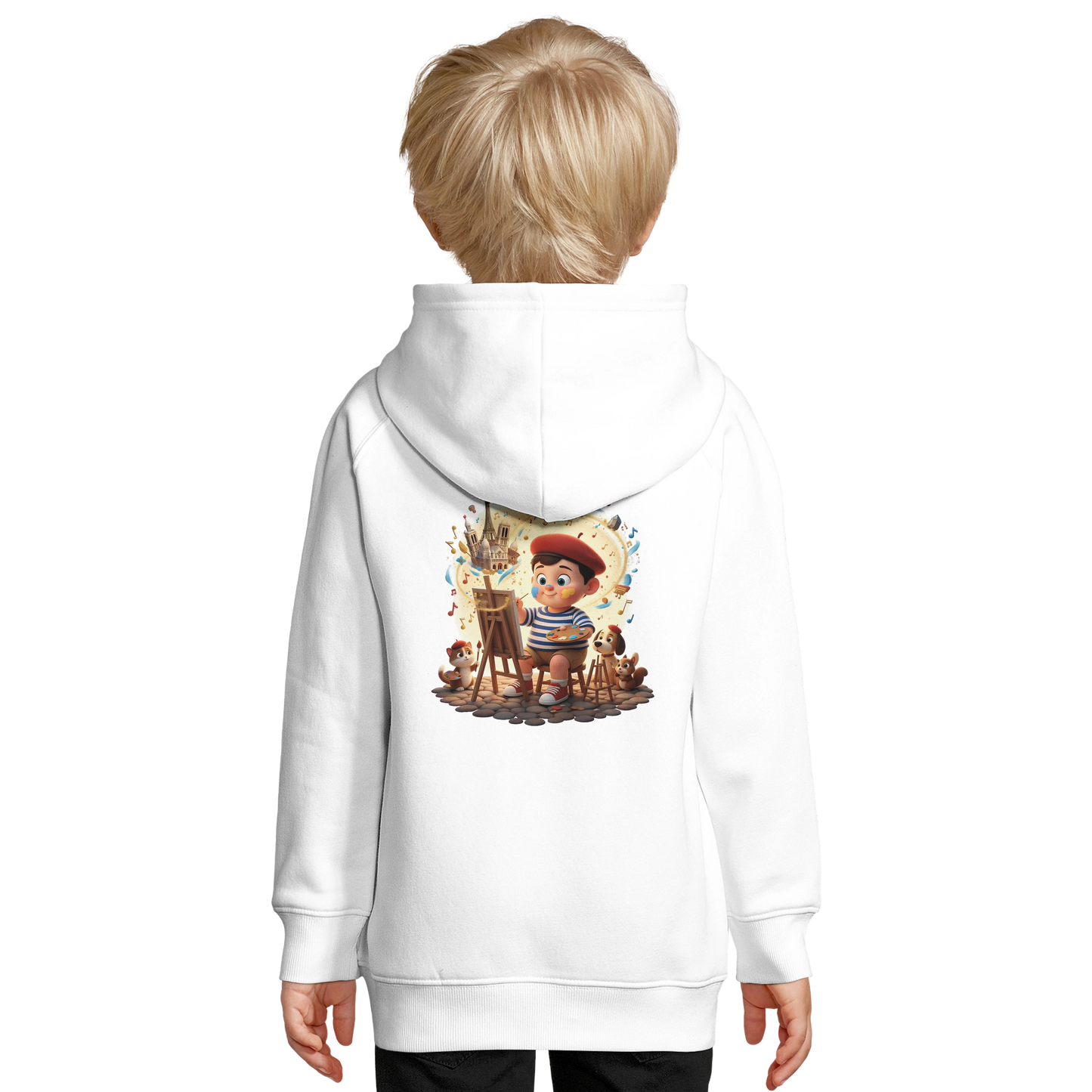 Sweat à Capuche garçon Petit Artiste de France – Coton Bio Durable