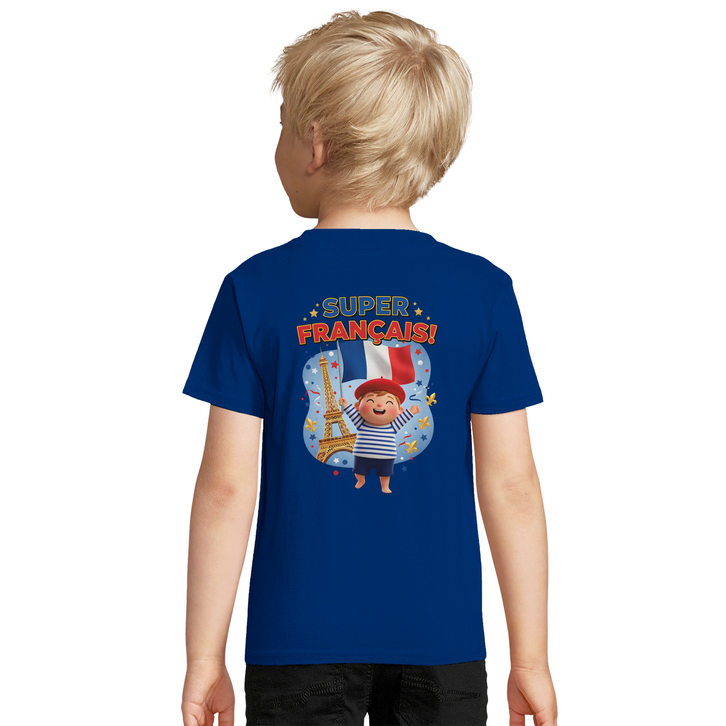 T-shirt Garçon Super Français - 100% Coton Bio