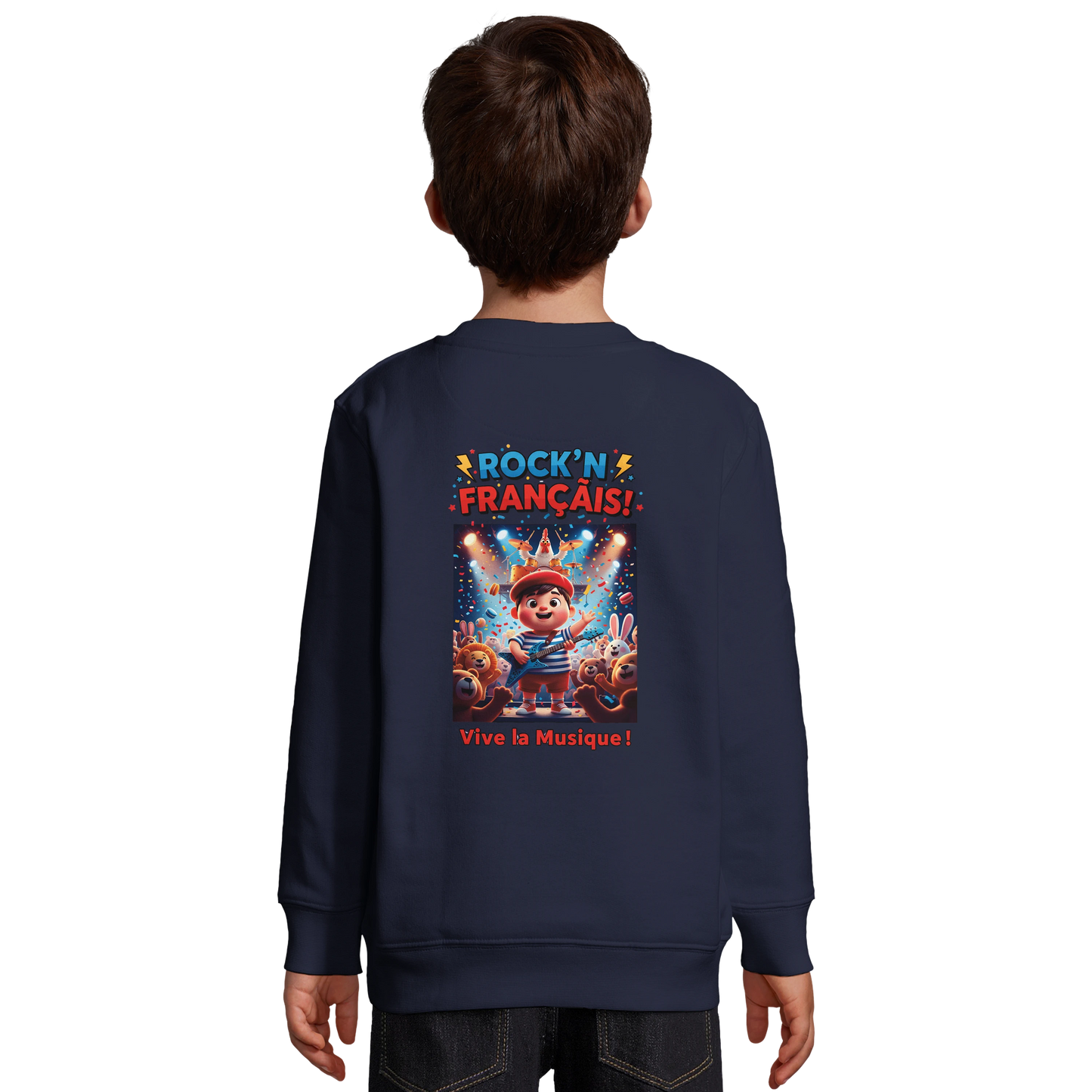 Sweat-shirt garçon  Rock'n Français – Coton Éco-Responsable