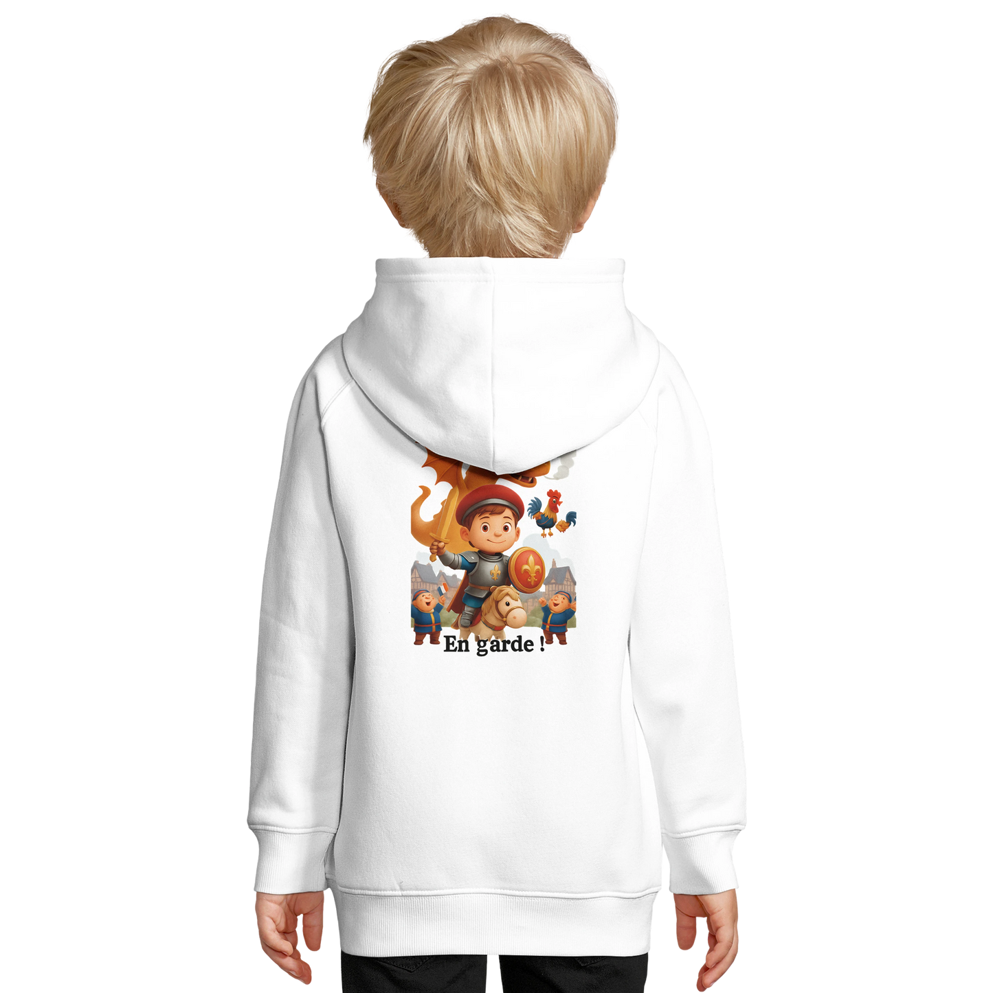 Sweat à capuche garçon Petit Chevalier de France - Coton Bio