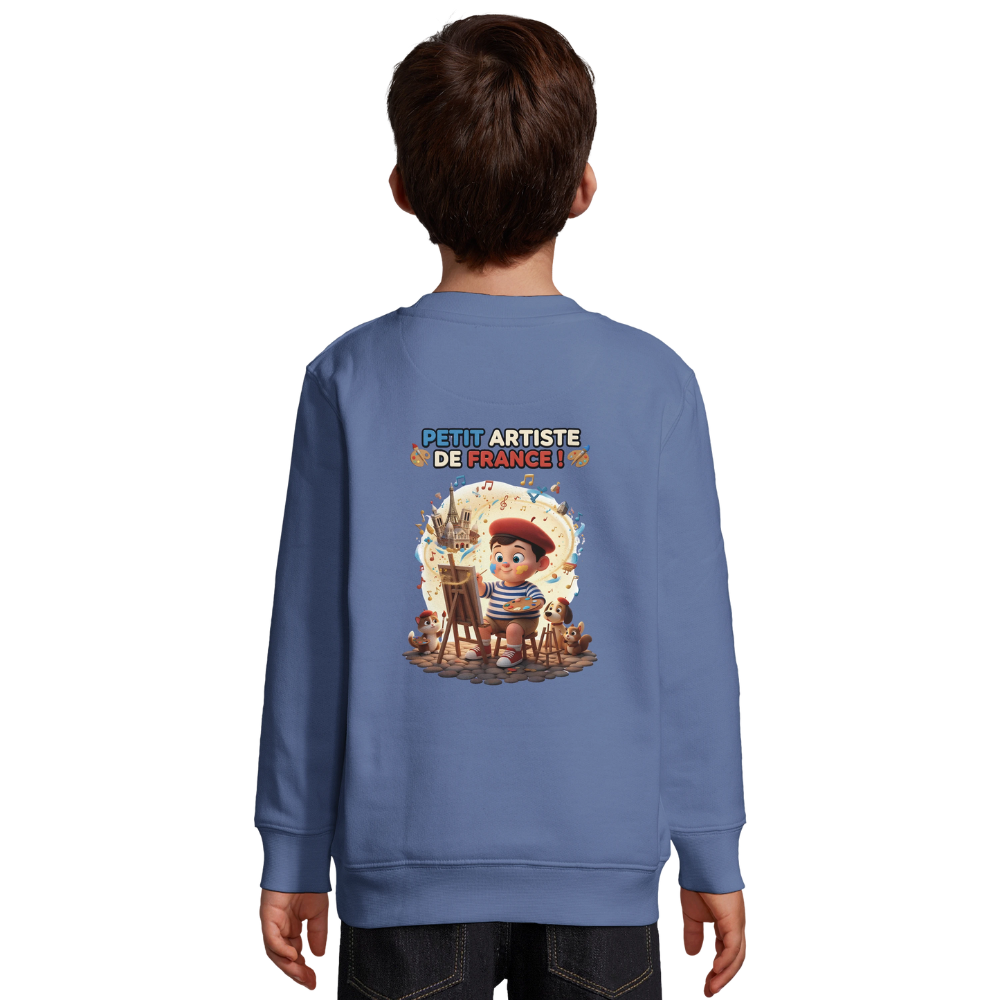 Sweat-shirt Garçon Petit Artiste de France – Coton Bio Confortable