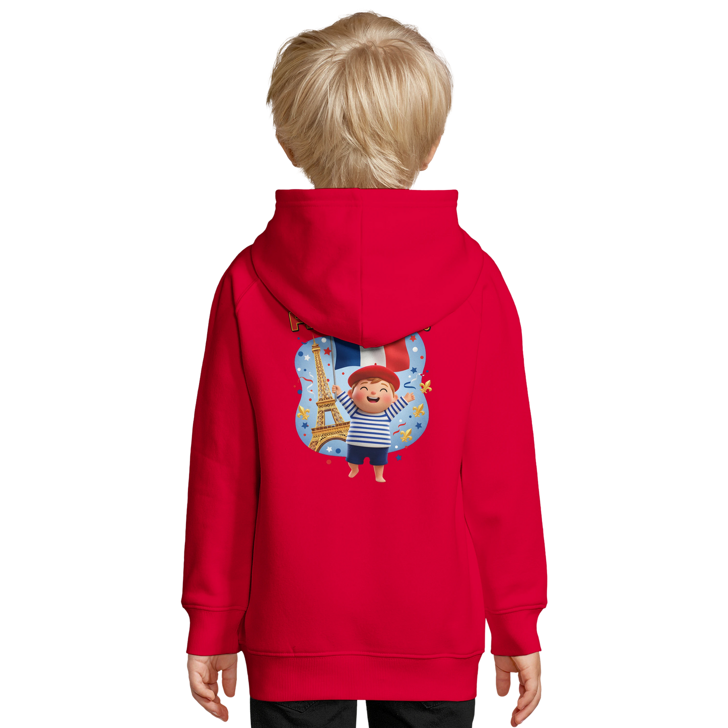 Sweat-shirt à Capuche Enfant - Design Super Français - Éco-responsable
