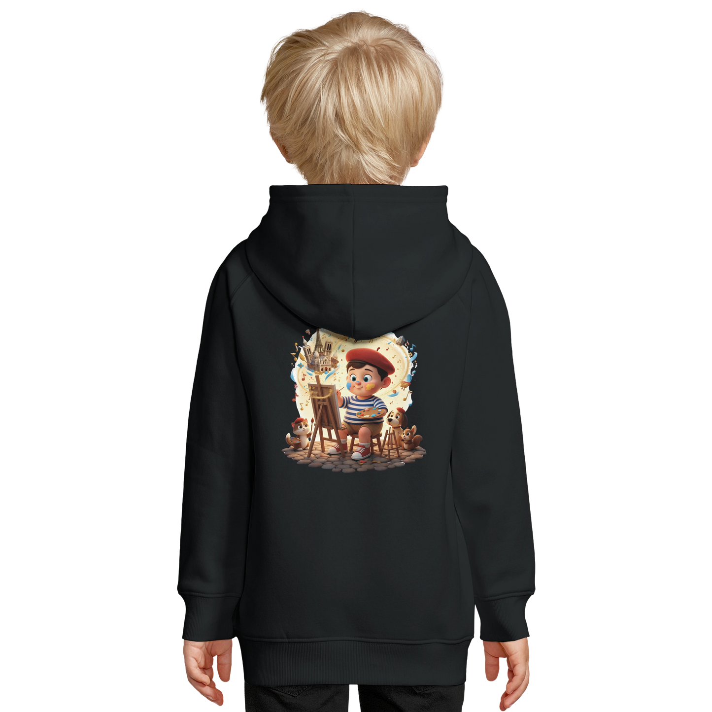 Sweat à Capuche garçon Petit Artiste de France – Coton Bio Durable
