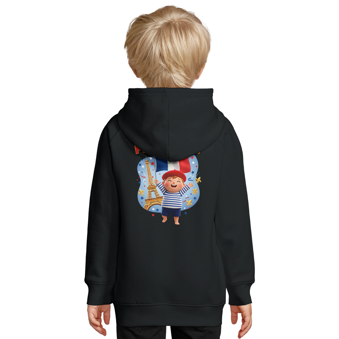 Sweat-shirt à Capuche Enfant - Design Super Français - Éco-responsable