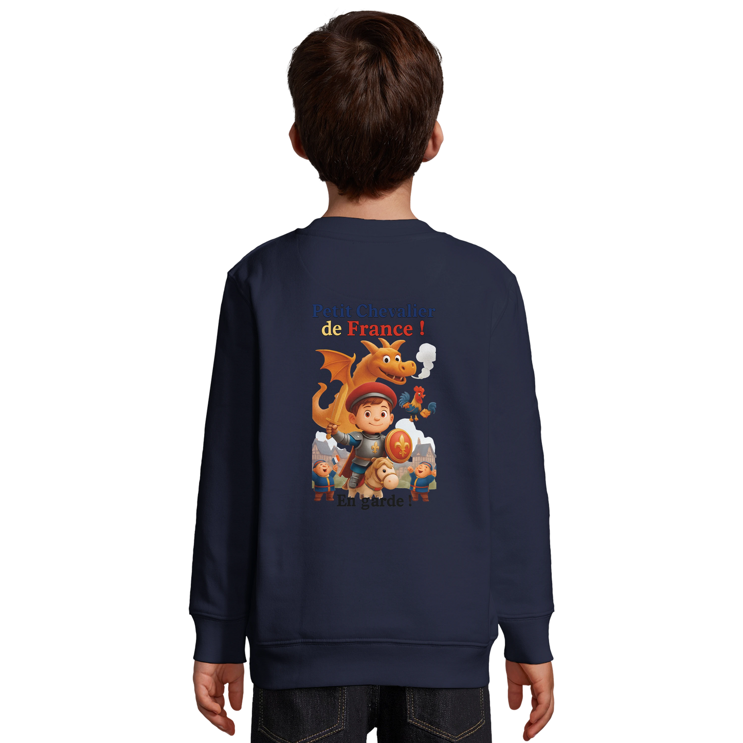 Sweat-shirt garçon Petit Chevalier de France - Coton Bio et Recyclé