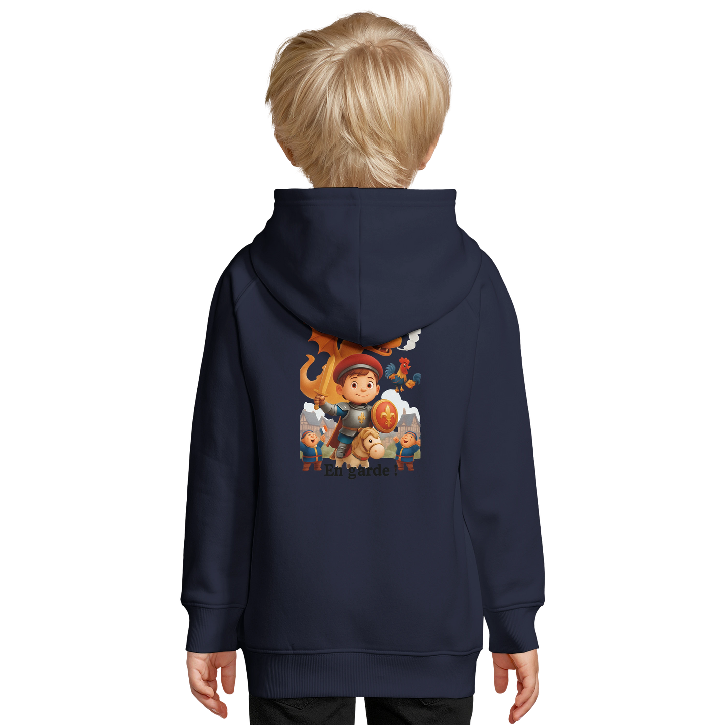 Sweat à capuche garçon Petit Chevalier de France - Coton Bio