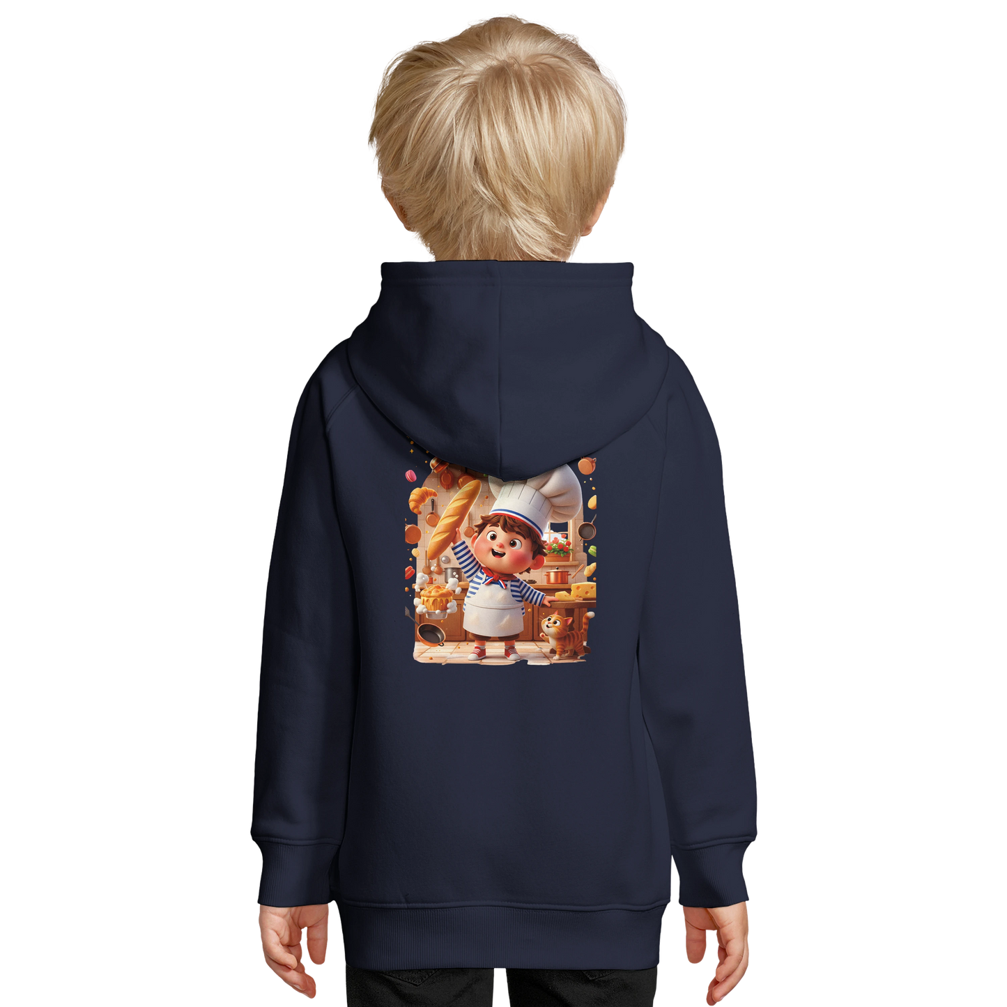 Sweat à Capuche Enfant - Design Petit Chef Grand Festin - Coton Bio