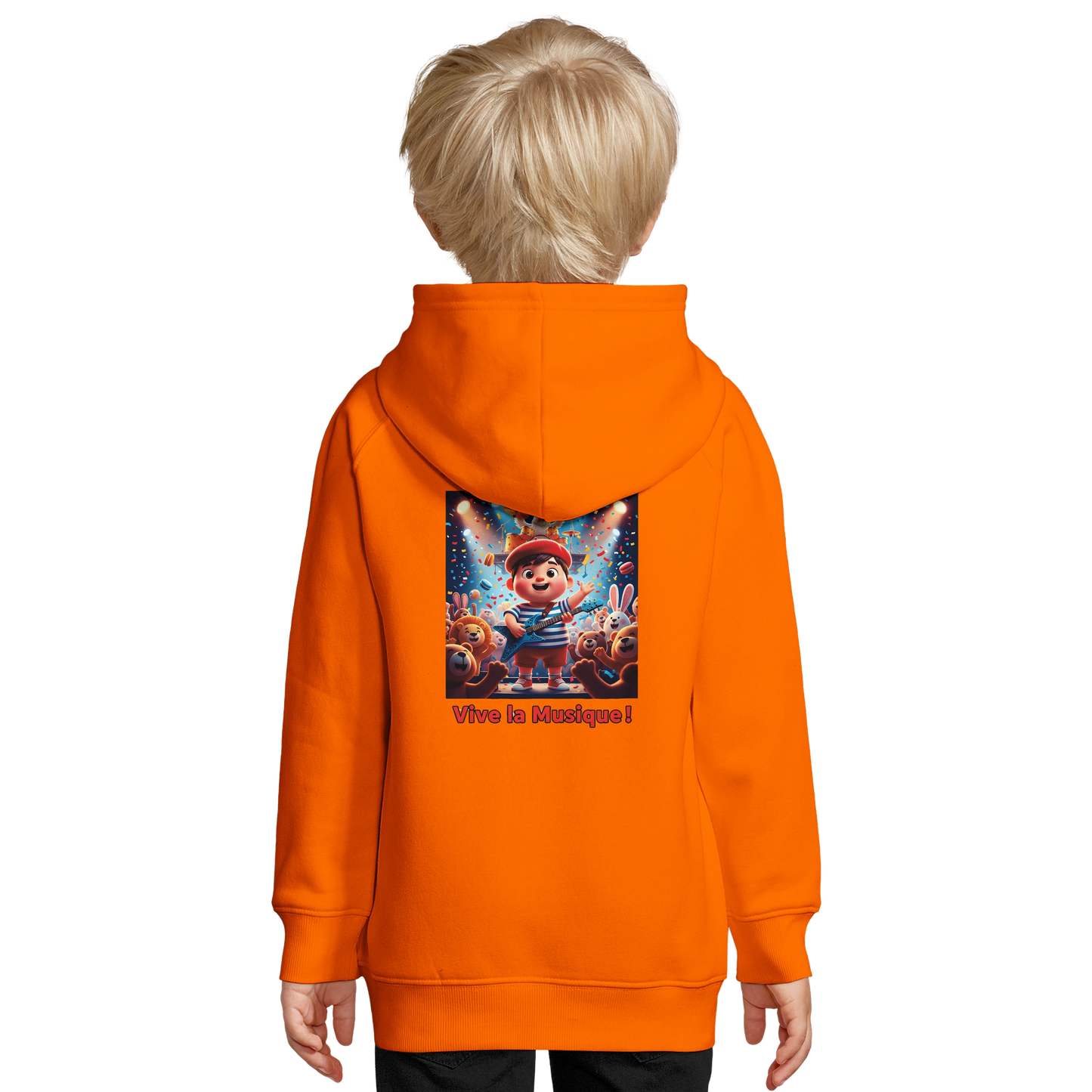 Sweat à Capuche Garçon Rock'n Français - Coton Bio et Durable