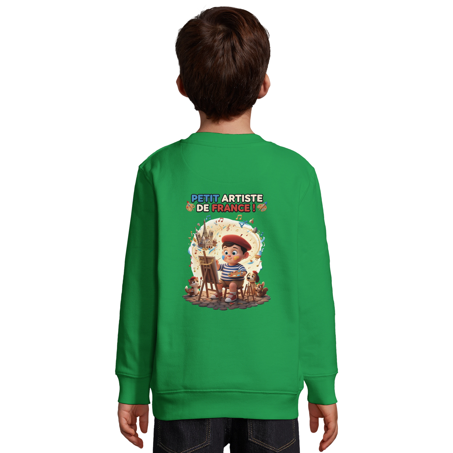 Sweat-shirt Garçon Petit Artiste de France – Coton Bio Confortable