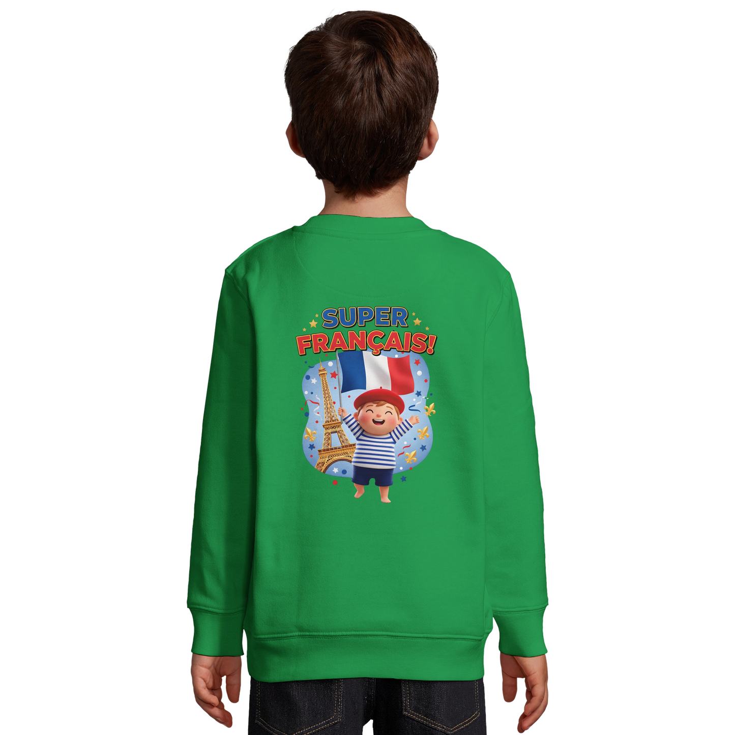 Sweat-shirt Enfant Éco-Responsable - Design Super Français