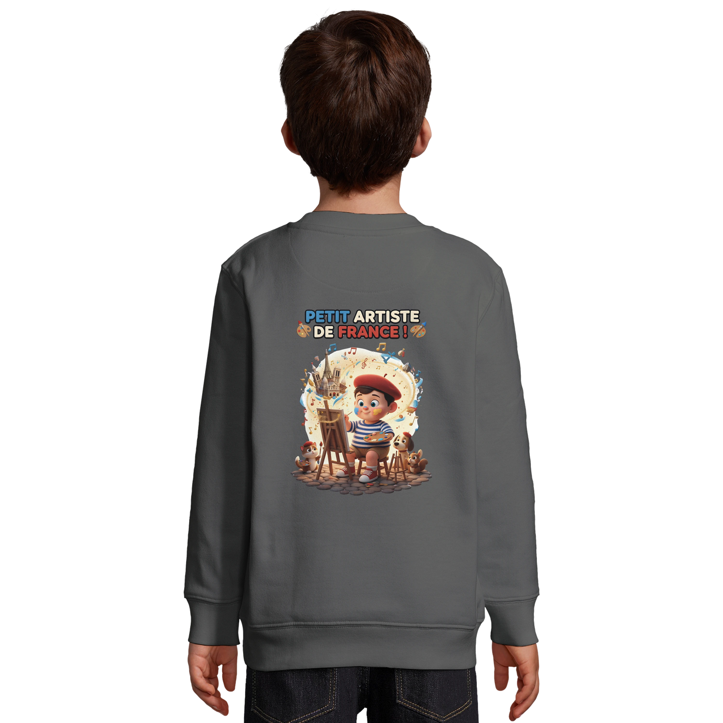 Sweat-shirt Garçon Petit Artiste de France – Coton Bio Confortable