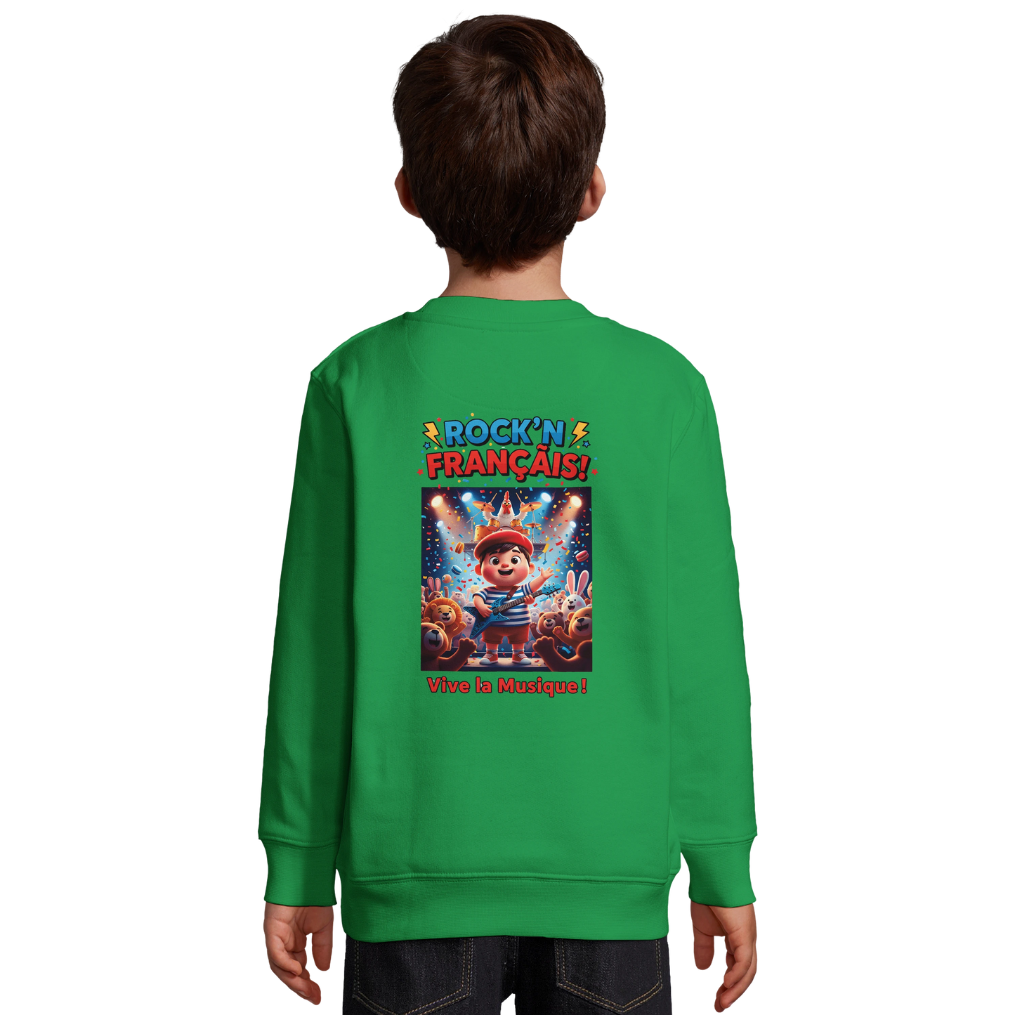 Sweat-shirt garçon  Rock'n Français – Coton Éco-Responsable
