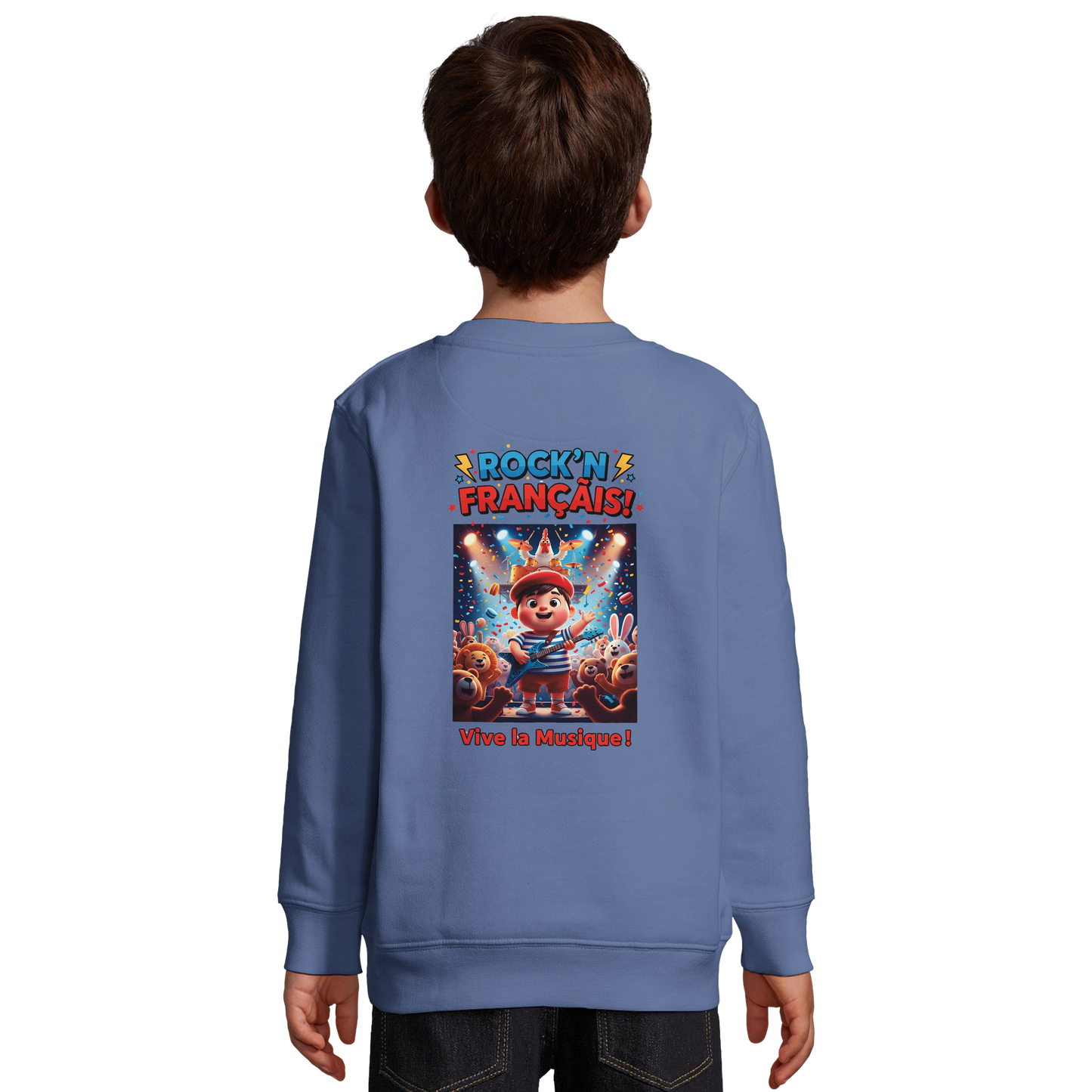 Sweat-shirt garçon  Rock'n Français – Coton Éco-Responsable