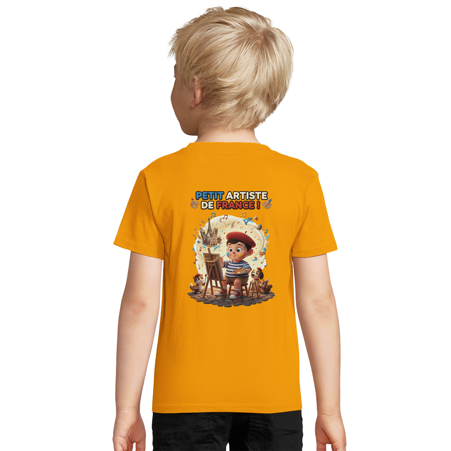 T-shirt Enfant Petit Artiste de France – 100% Coton Bio