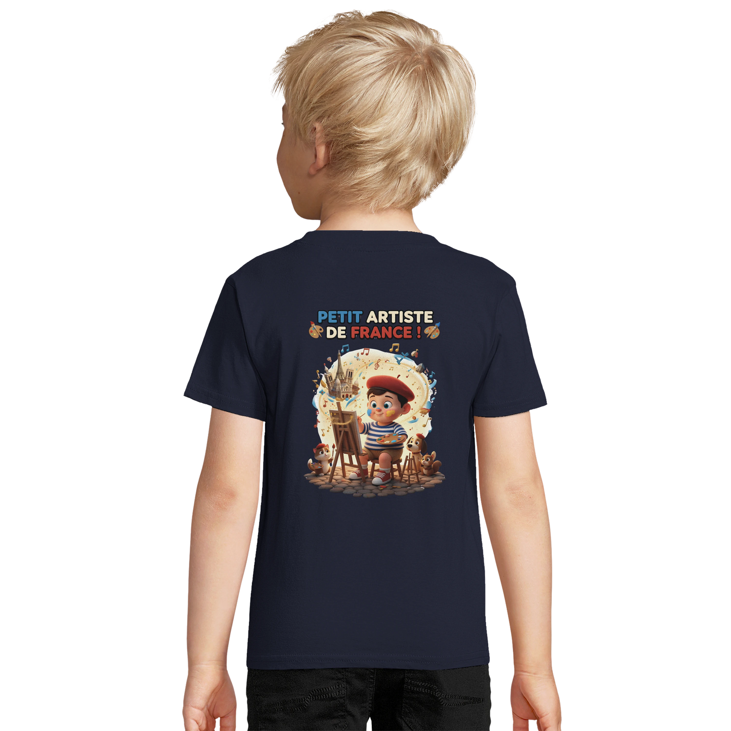 T-shirt Enfant Petit Artiste de France – 100% Coton Bio