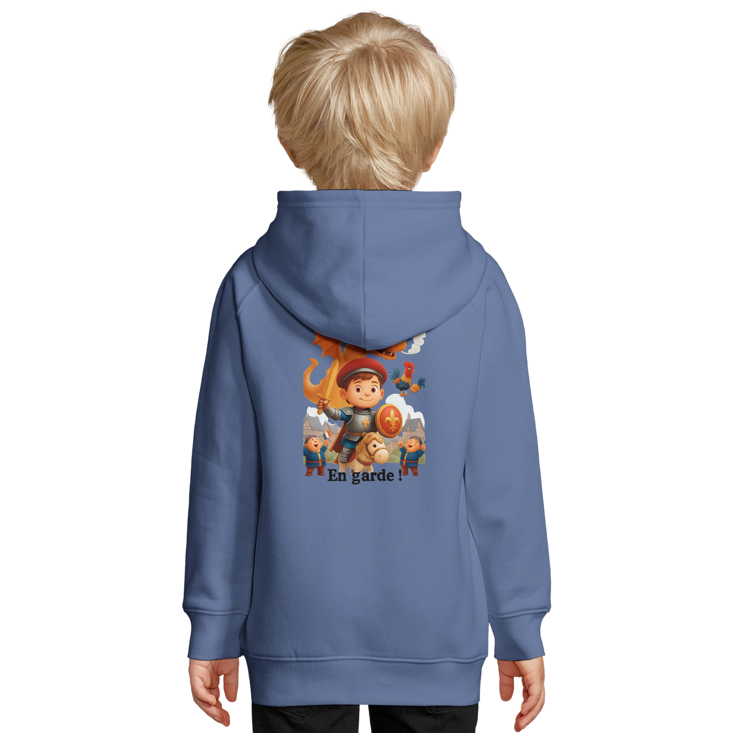 Sweat à capuche garçon Petit Chevalier de France - Coton Bio
