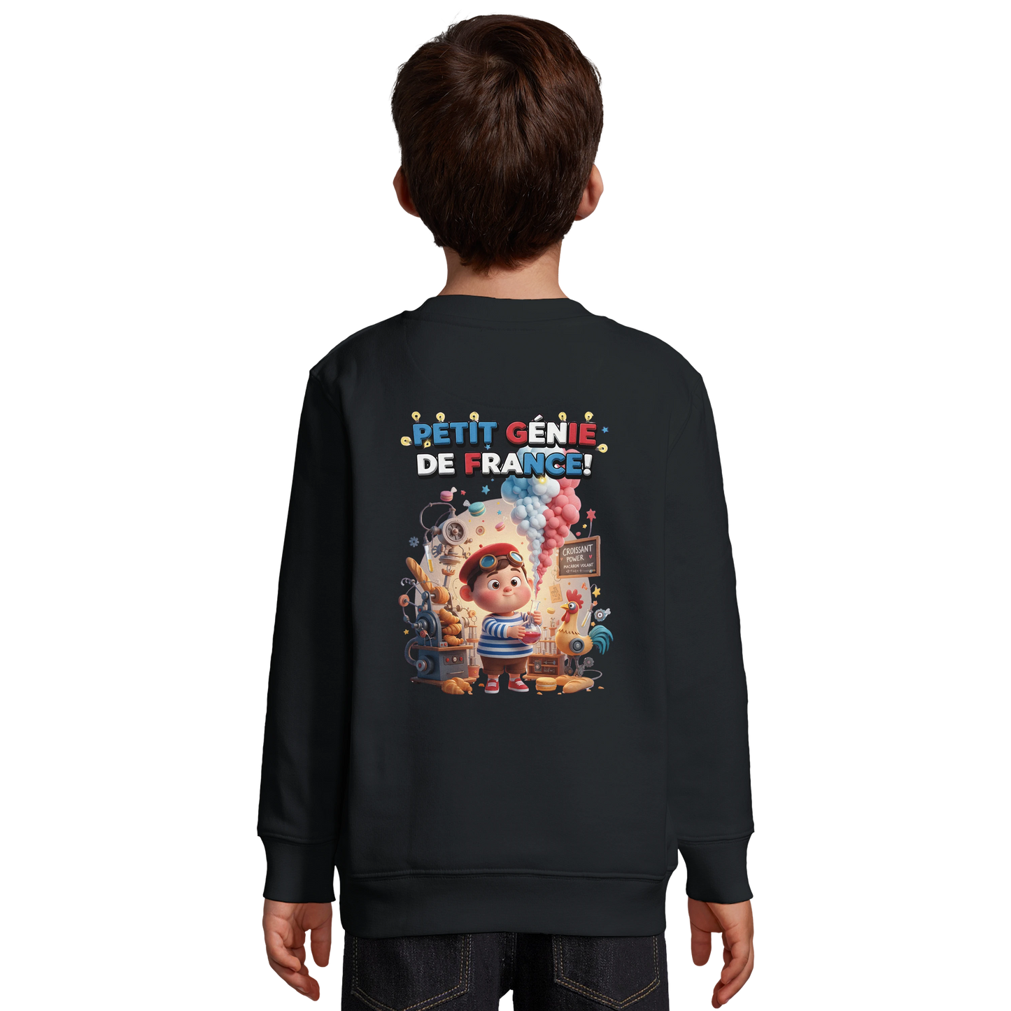 Sweat-shirt Garçon Petit Génie Français - Sweat Doux et Écoresponsable