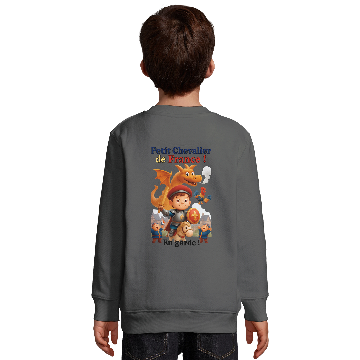 Sweat-shirt garçon Petit Chevalier de France - Coton Bio et Recyclé