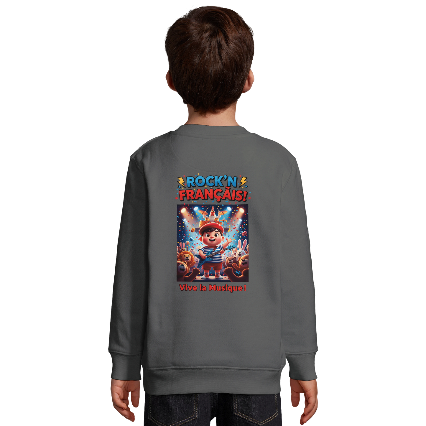 Sweat-shirt garçon  Rock'n Français – Coton Éco-Responsable