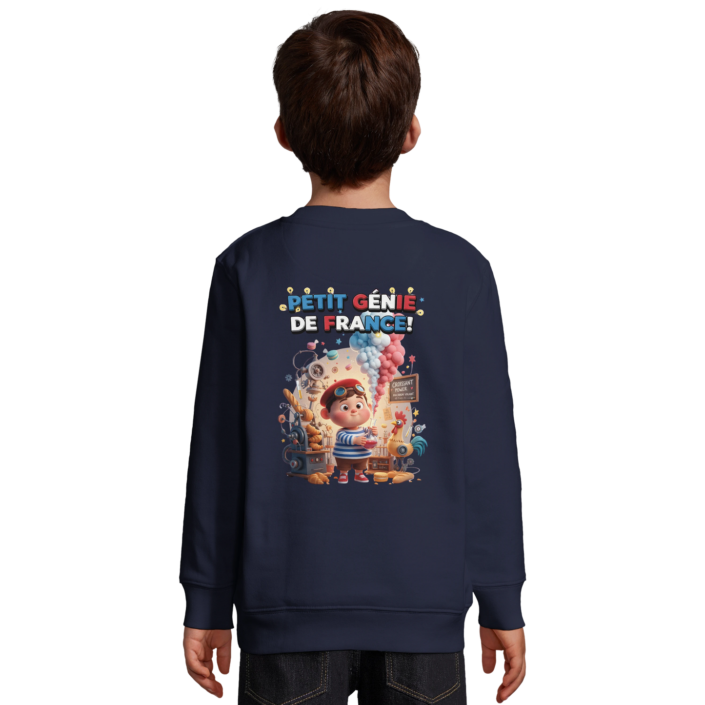 Sweat-shirt Garçon Petit Génie Français - Sweat Doux et Écoresponsable