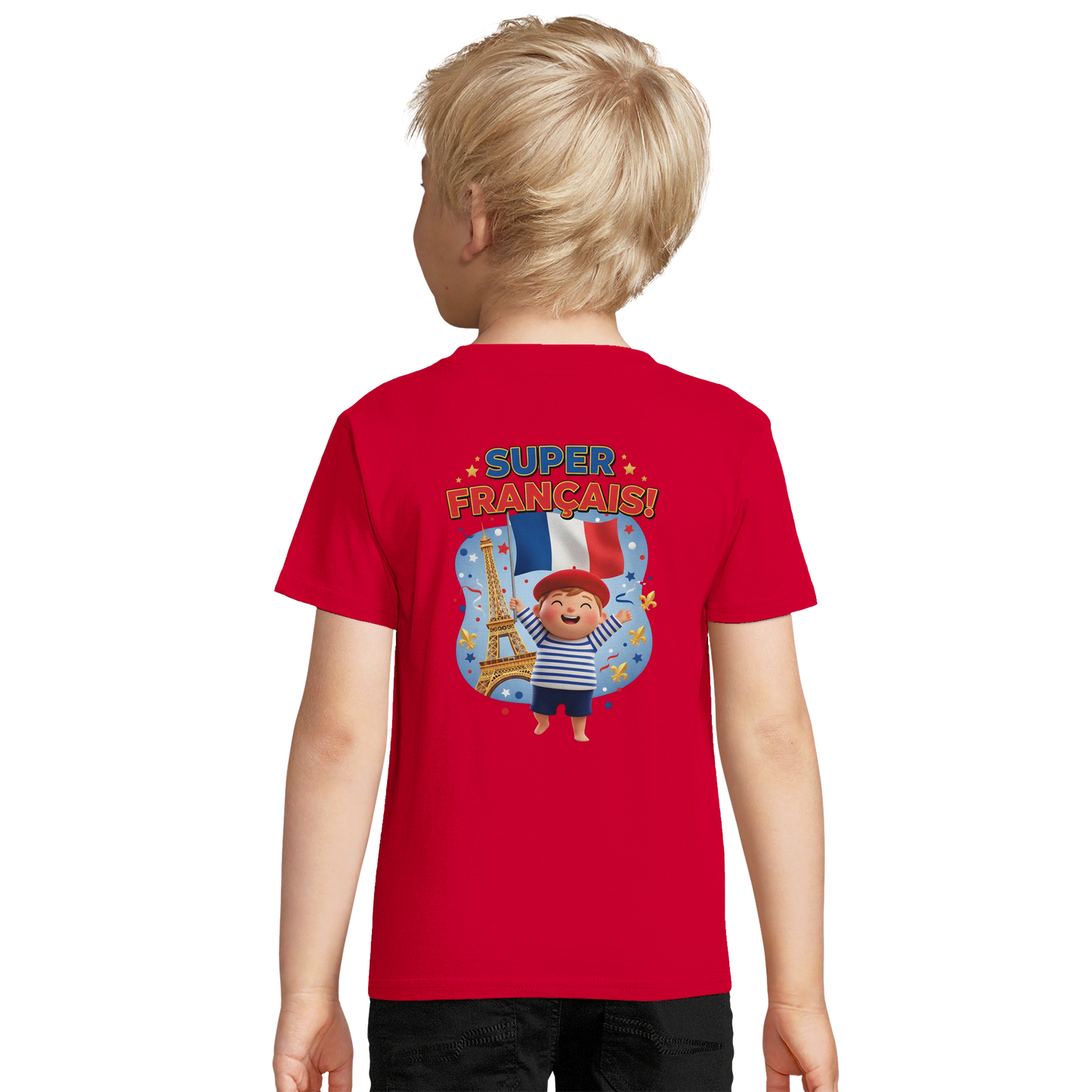 T-shirt Garçon Super Français - 100% Coton Bio