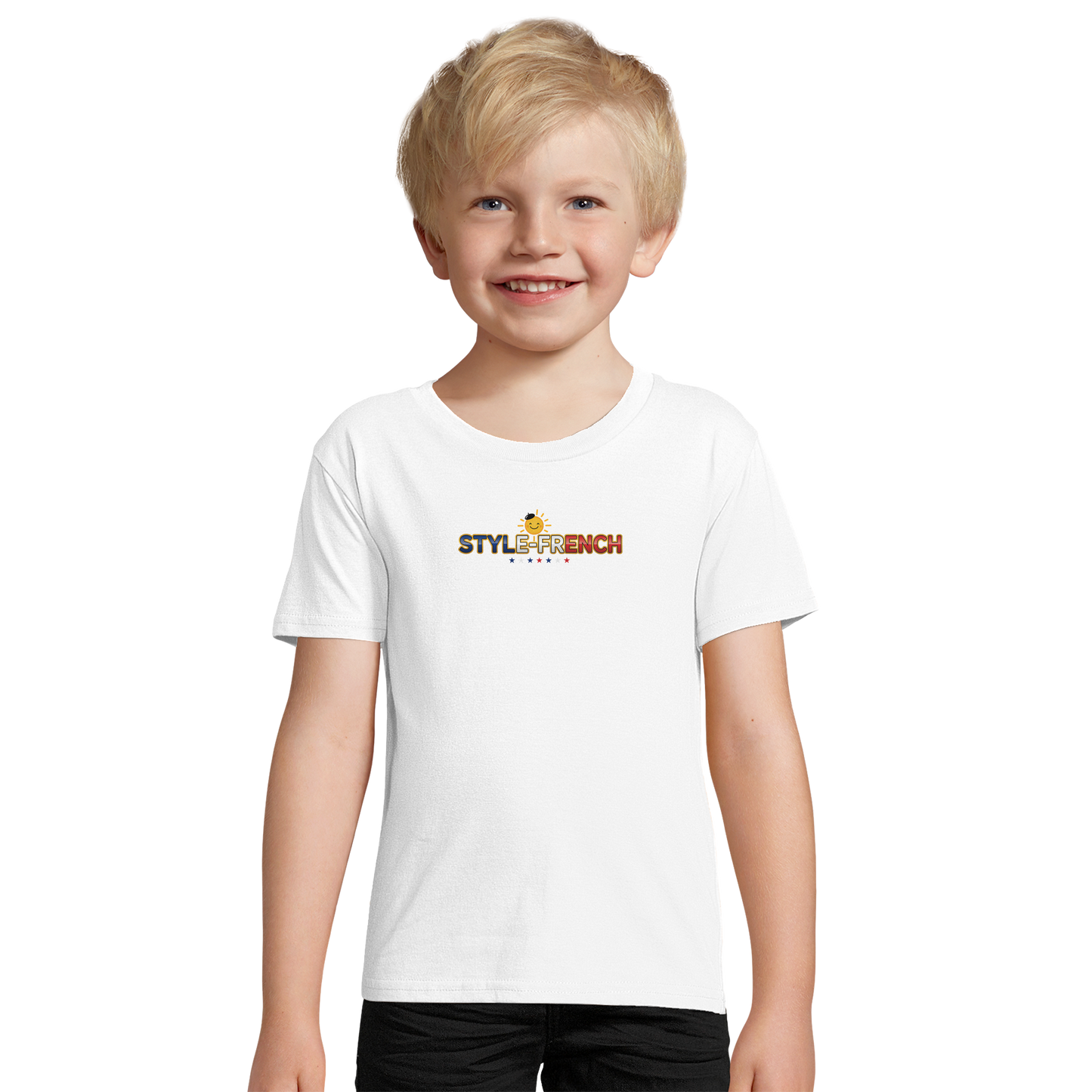 Organic slim-fit T-shirt for boys Little Knight of France | SOL'S Pioneer Kids 03578