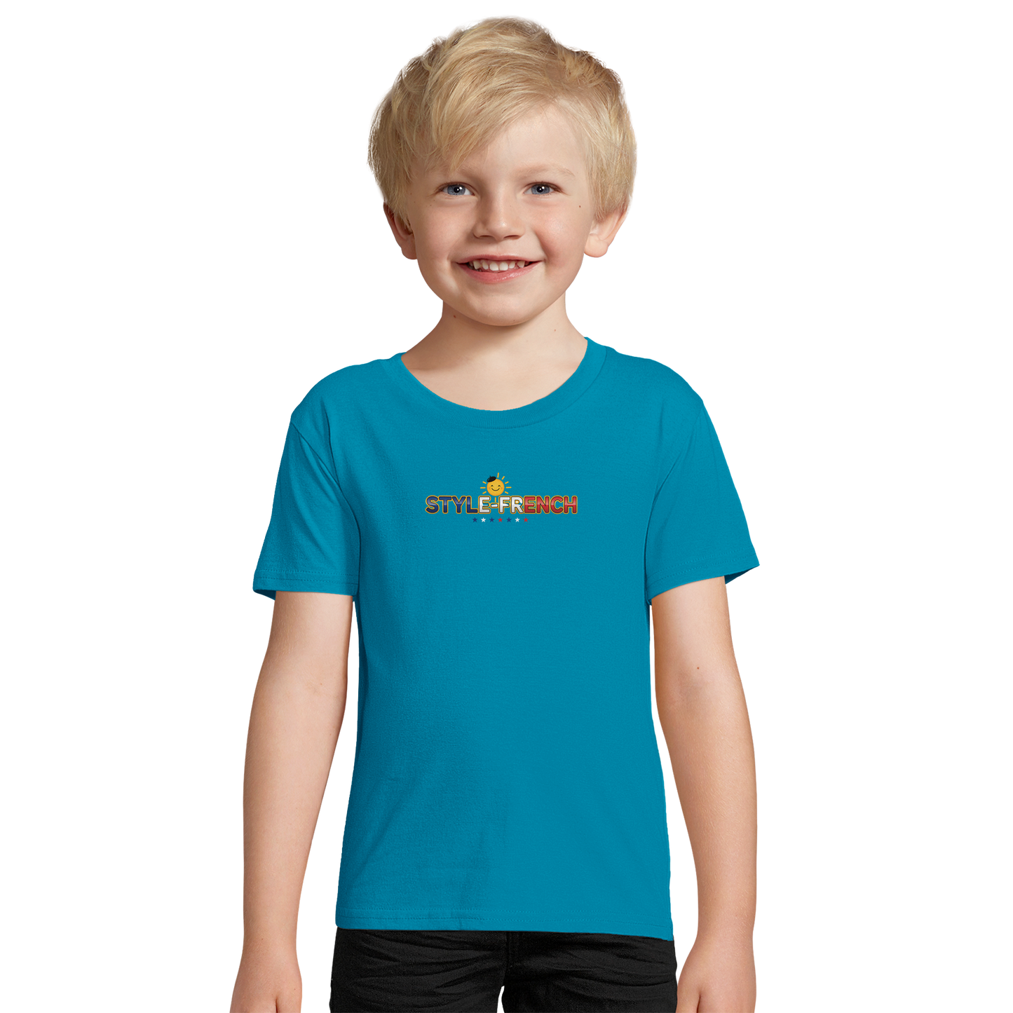 Organic slim-fit T-shirt for boys Little Knight of France | SOL'S Pioneer Kids 03578