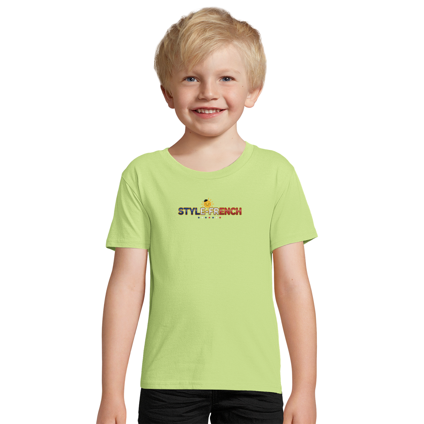 Organic slim-fit T-shirt for boys Little Knight of France | SOL'S Pioneer Kids 03578