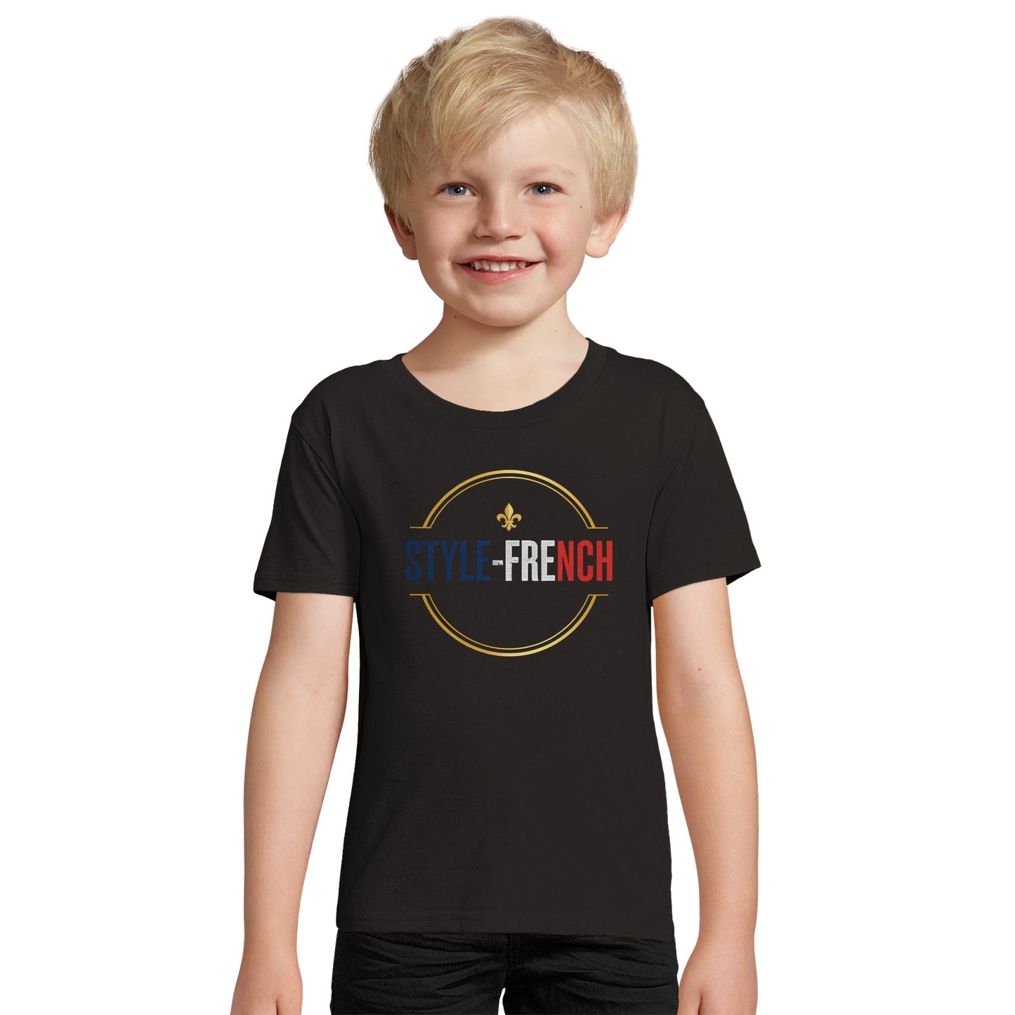T-shirt garçon Petit Français Dans les Étoiles – 100% Coton Bio