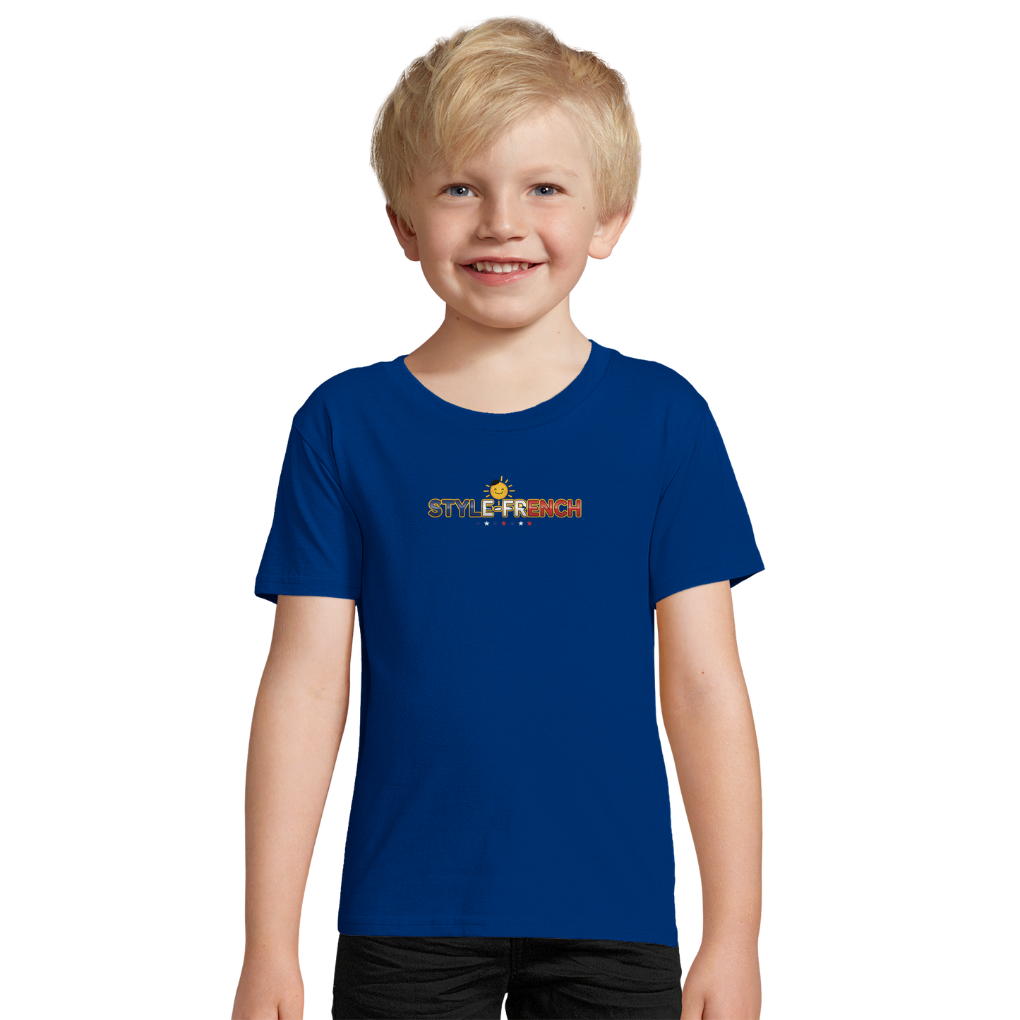 Organic slim-fit T-shirt for boys Little Knight of France | SOL'S Pioneer Kids 03578