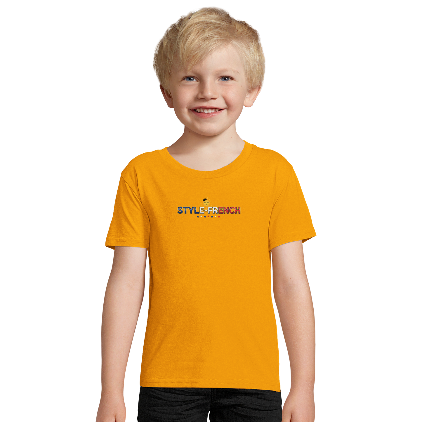 Organic slim-fit T-shirt for boys Little Knight of France | SOL'S Pioneer Kids 03578