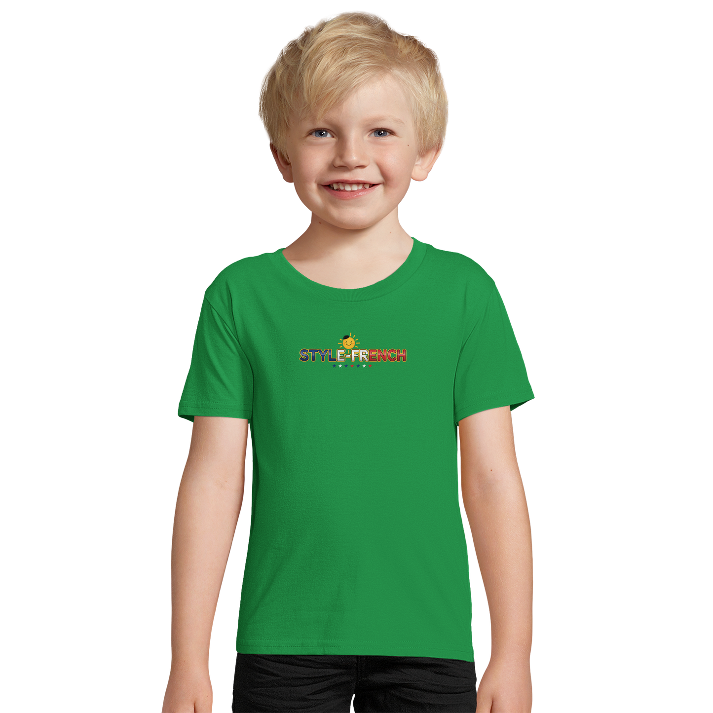 Organic slim-fit T-shirt for boys Little Knight of France | SOL'S Pioneer Kids 03578