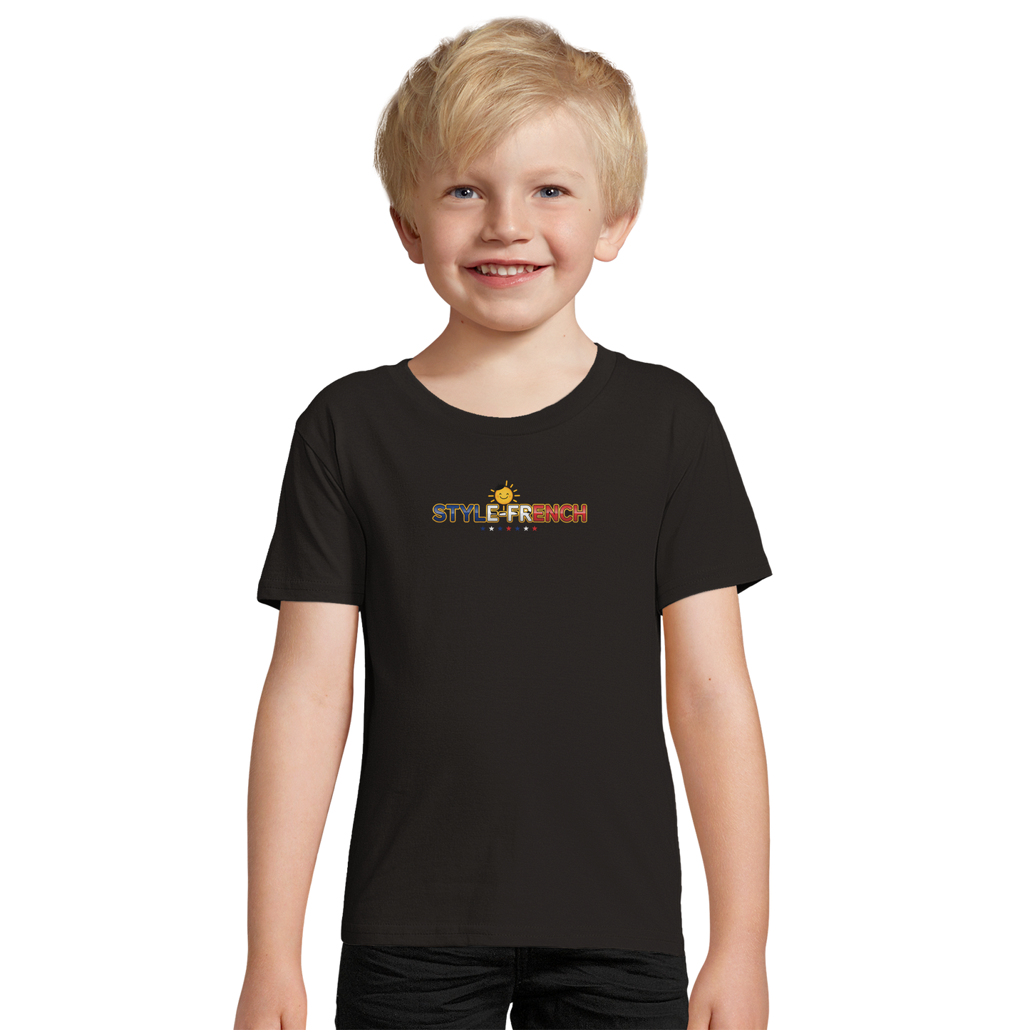 Organic slim-fit T-shirt for boys Little Knight of France | SOL'S Pioneer Kids 03578