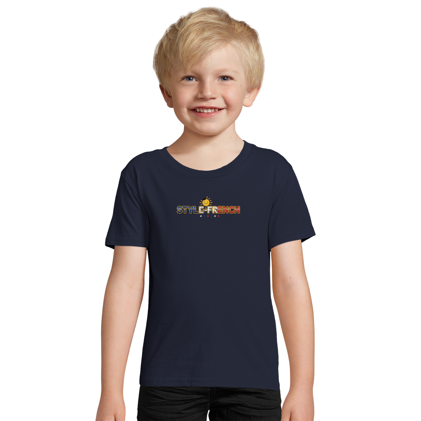 Organic slim-fit T-shirt for boys Little Knight of France | SOL'S Pioneer Kids 03578