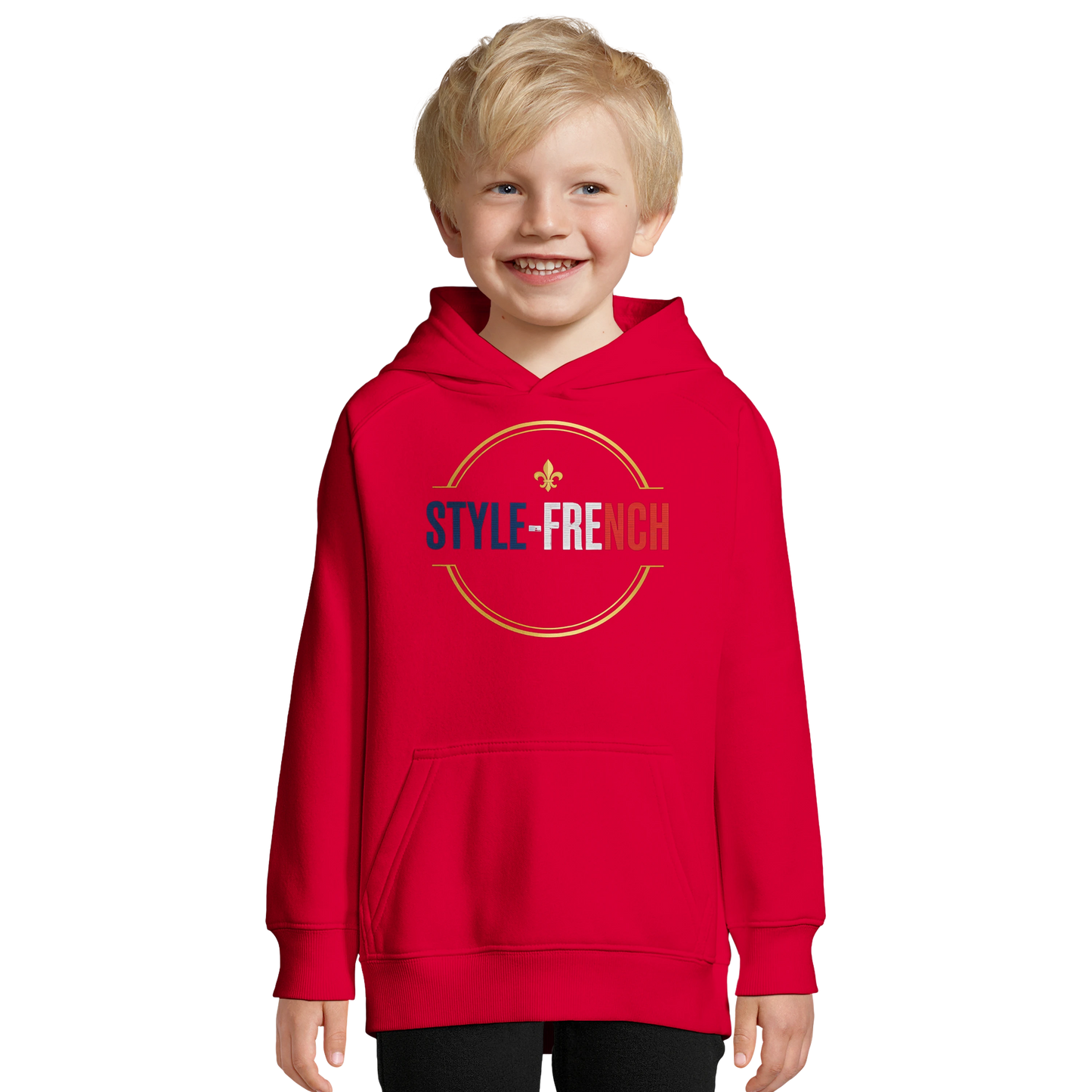 Sweat-shirt à Capuche Enfant - Design Super Français - Éco-responsable