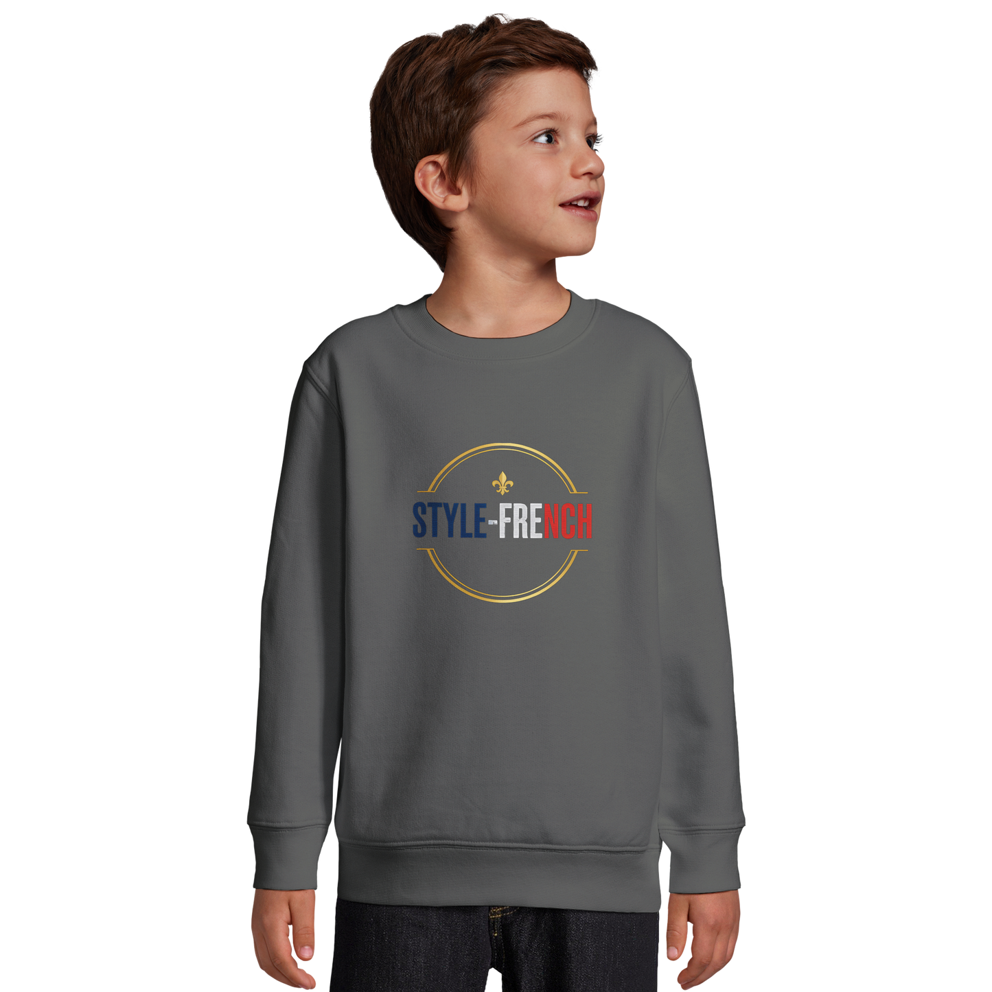 Sweat-shirt Garçon Petit Patriote - Coton Recyclé Confortable