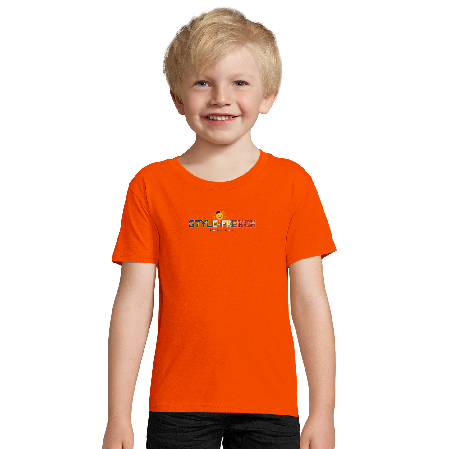 Organic slim-fit T-shirt for boys Little Knight of France | SOL'S Pioneer Kids 03578