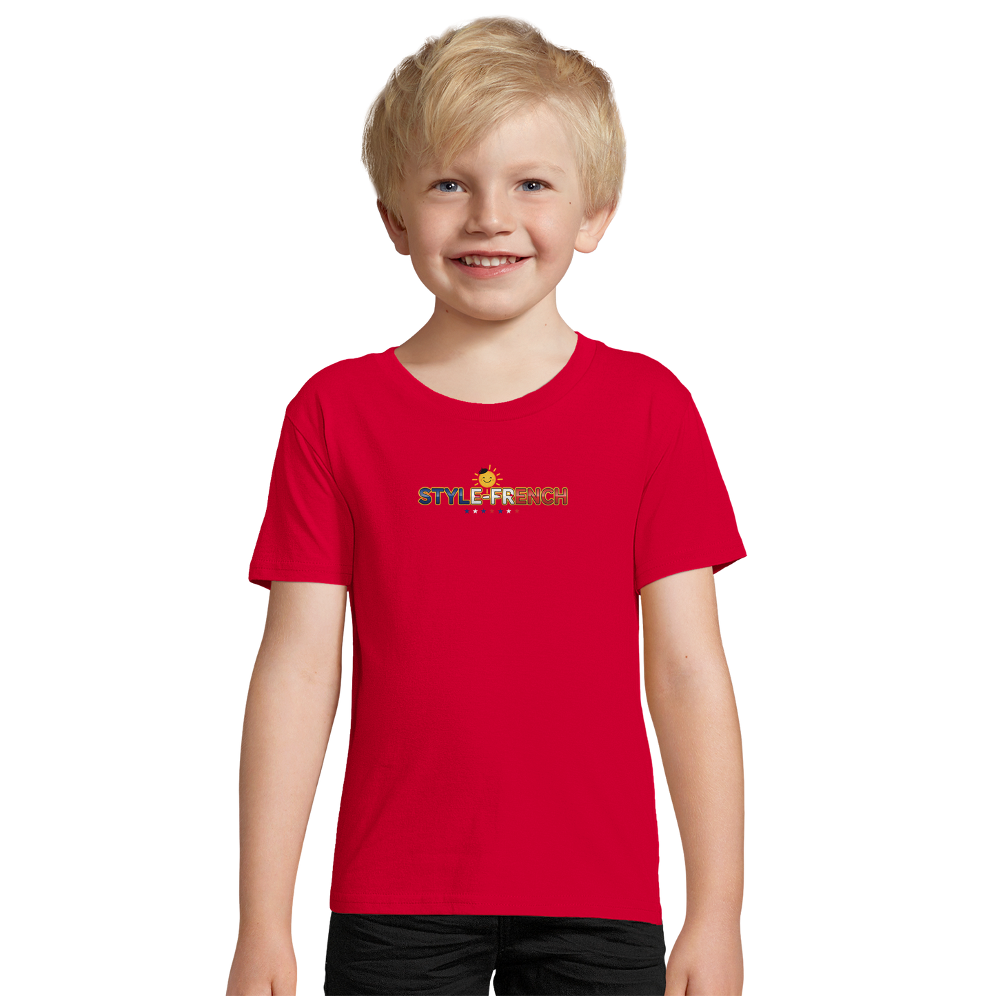 Organic slim-fit T-shirt for boys Little Knight of France | SOL'S Pioneer Kids 03578