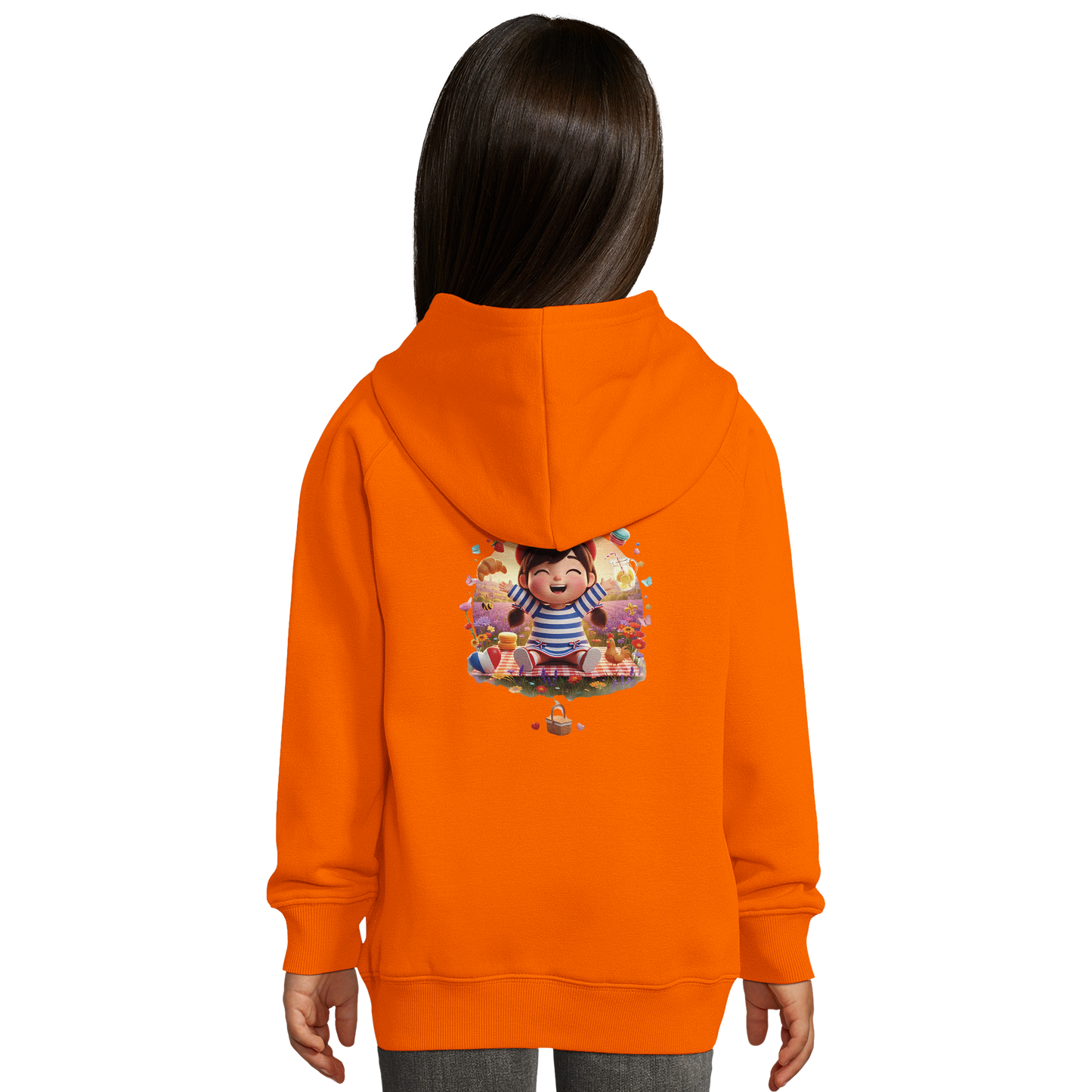 Sweat à capuche fille- Collection France "Ma France je t'aime" - Coton Bio