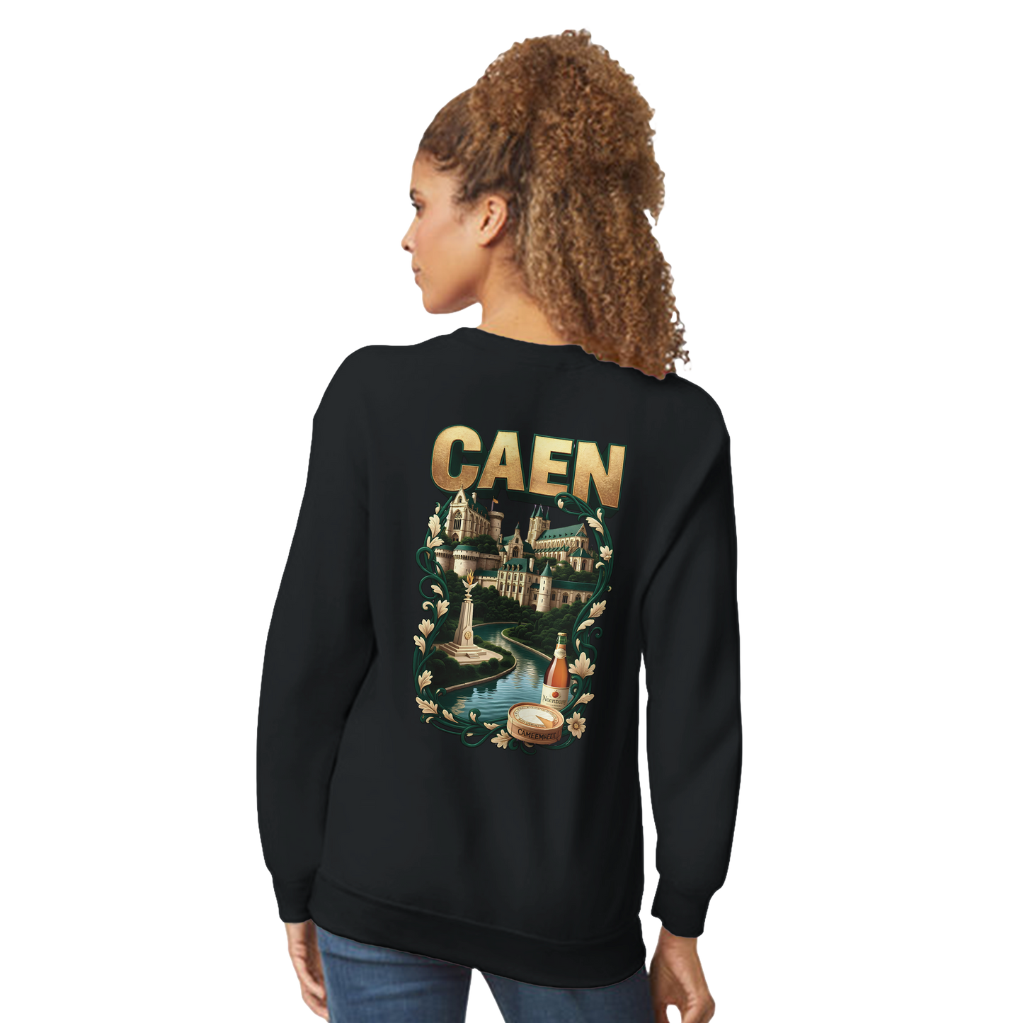 Sweat-shirt Unisexe Caen - Ville de France - Confort Classique