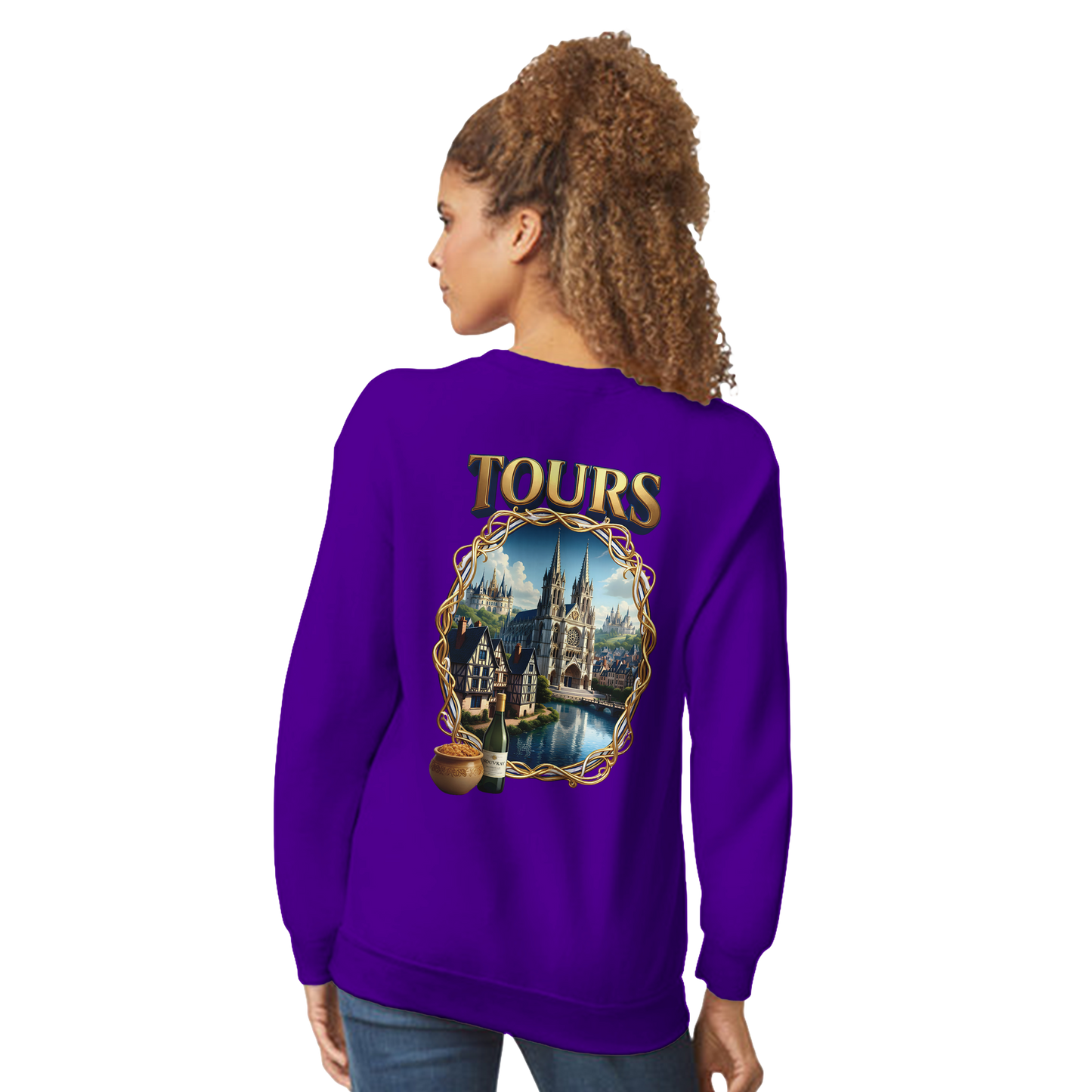 Sweat-shirt Unisexe Tours France - Classique et Confortable