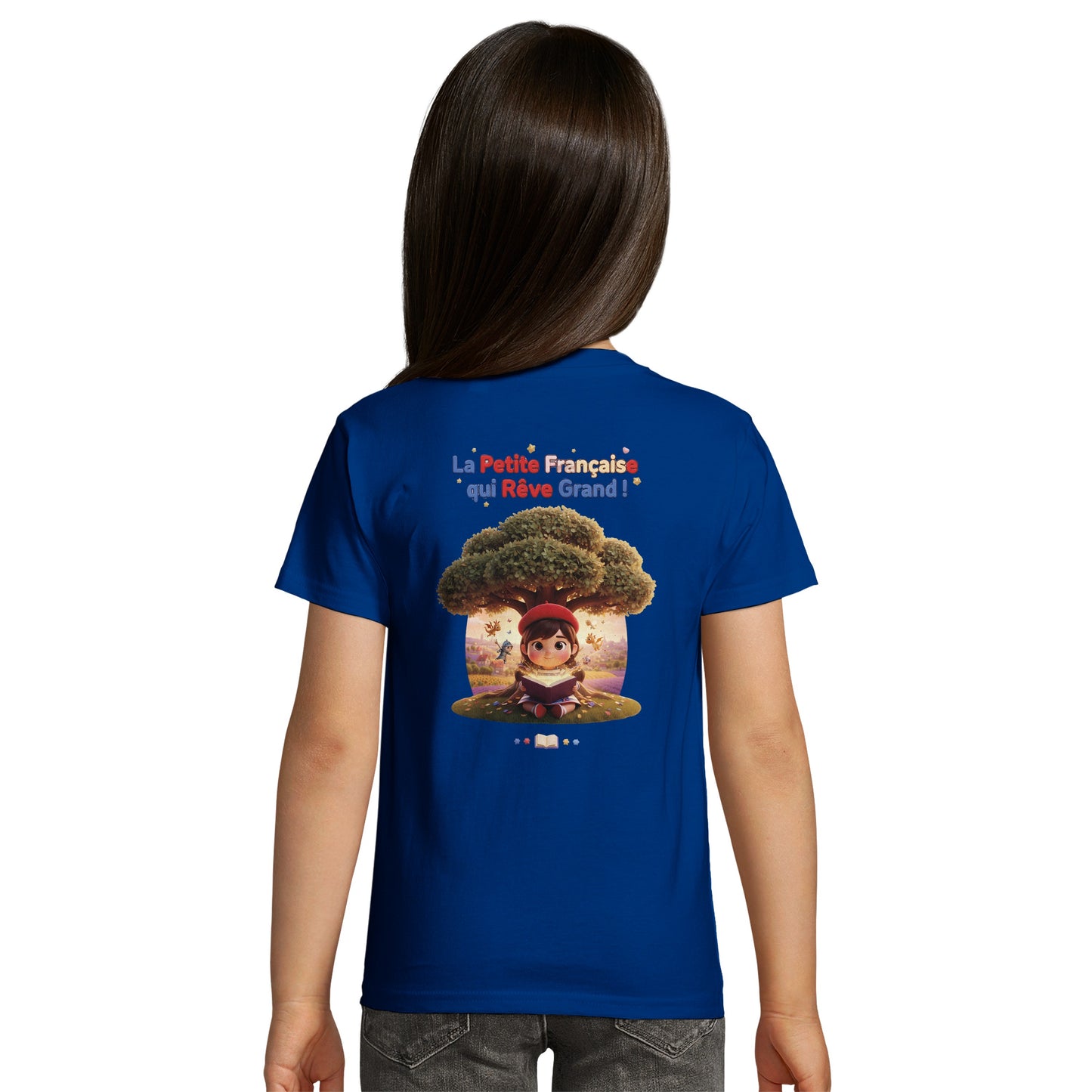 T-Shirt Fille - La Petite Française Qui Rêve Grand - 100% Coton Bio