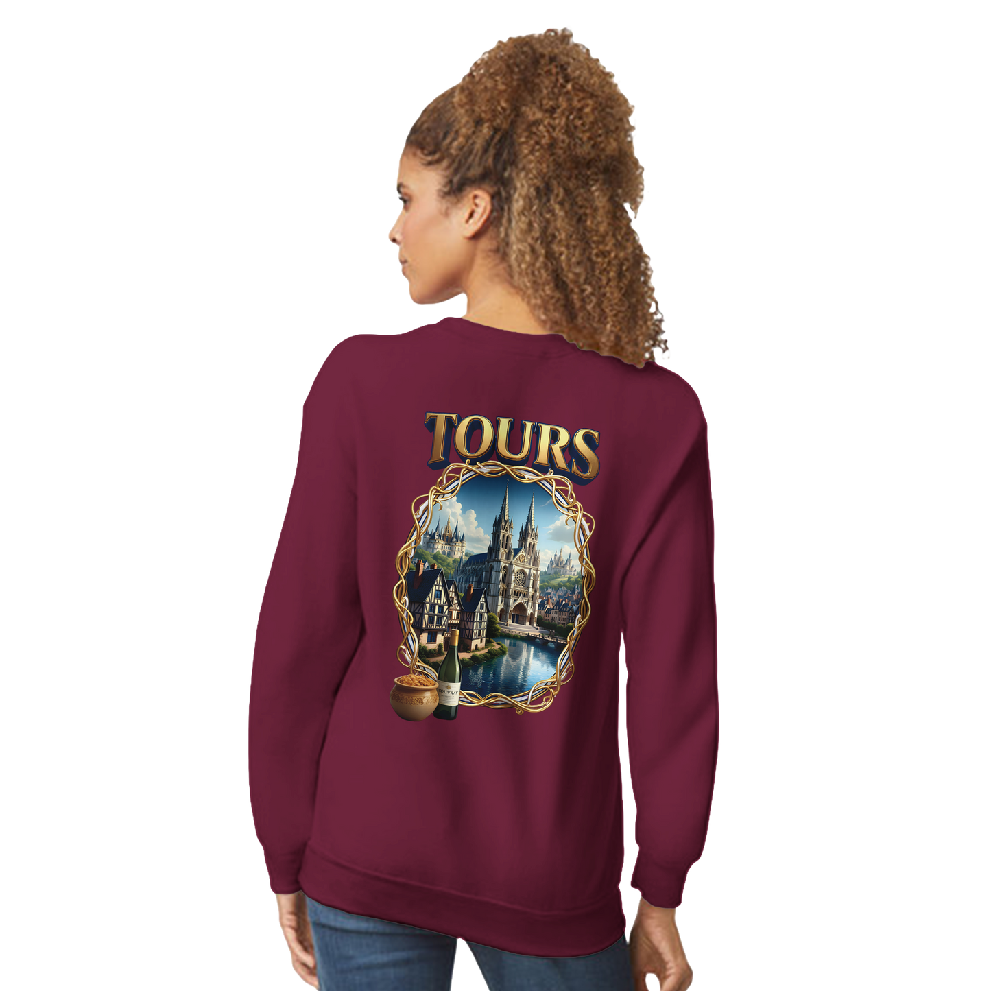 Sweat-shirt Unisexe Tours France - Classique et Confortable