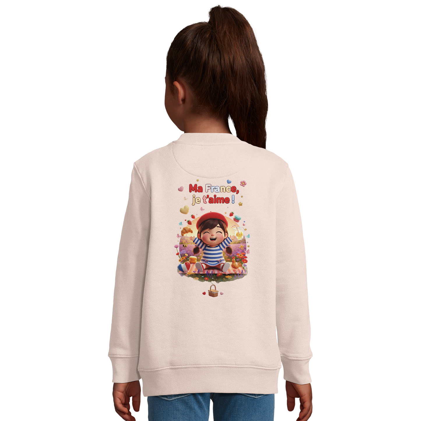 Ma France Je T'aime Sweat-shirt pour Enfant - Coton Bio Confortable