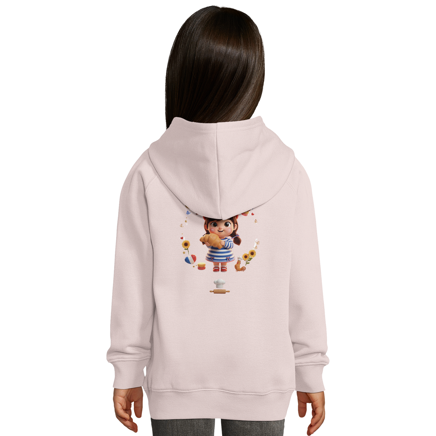 Sweat à capuche fille 'Petite Chef Grand Talent' - Coton Bio