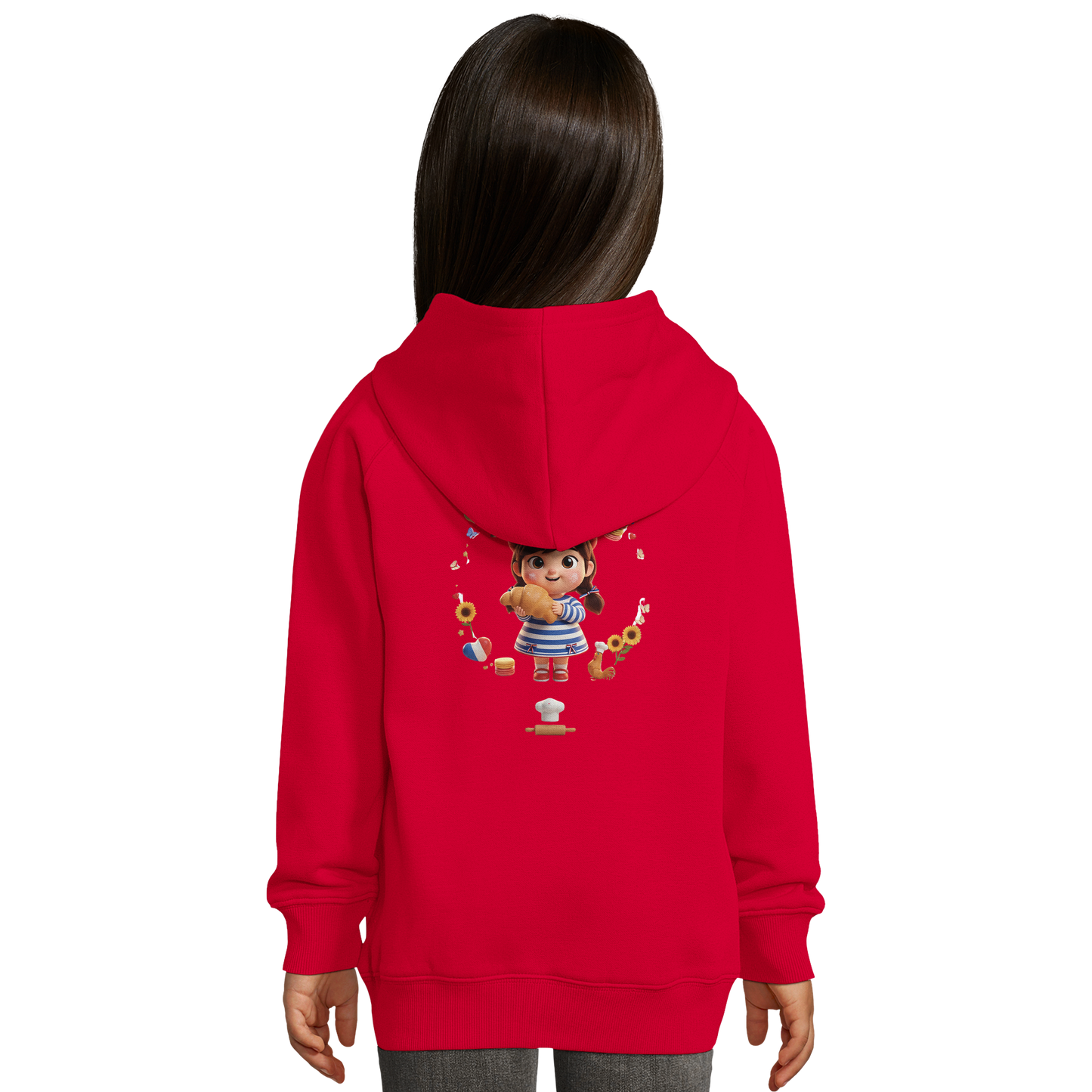 Sweat à capuche fille 'Petite Chef Grand Talent' - Coton Bio