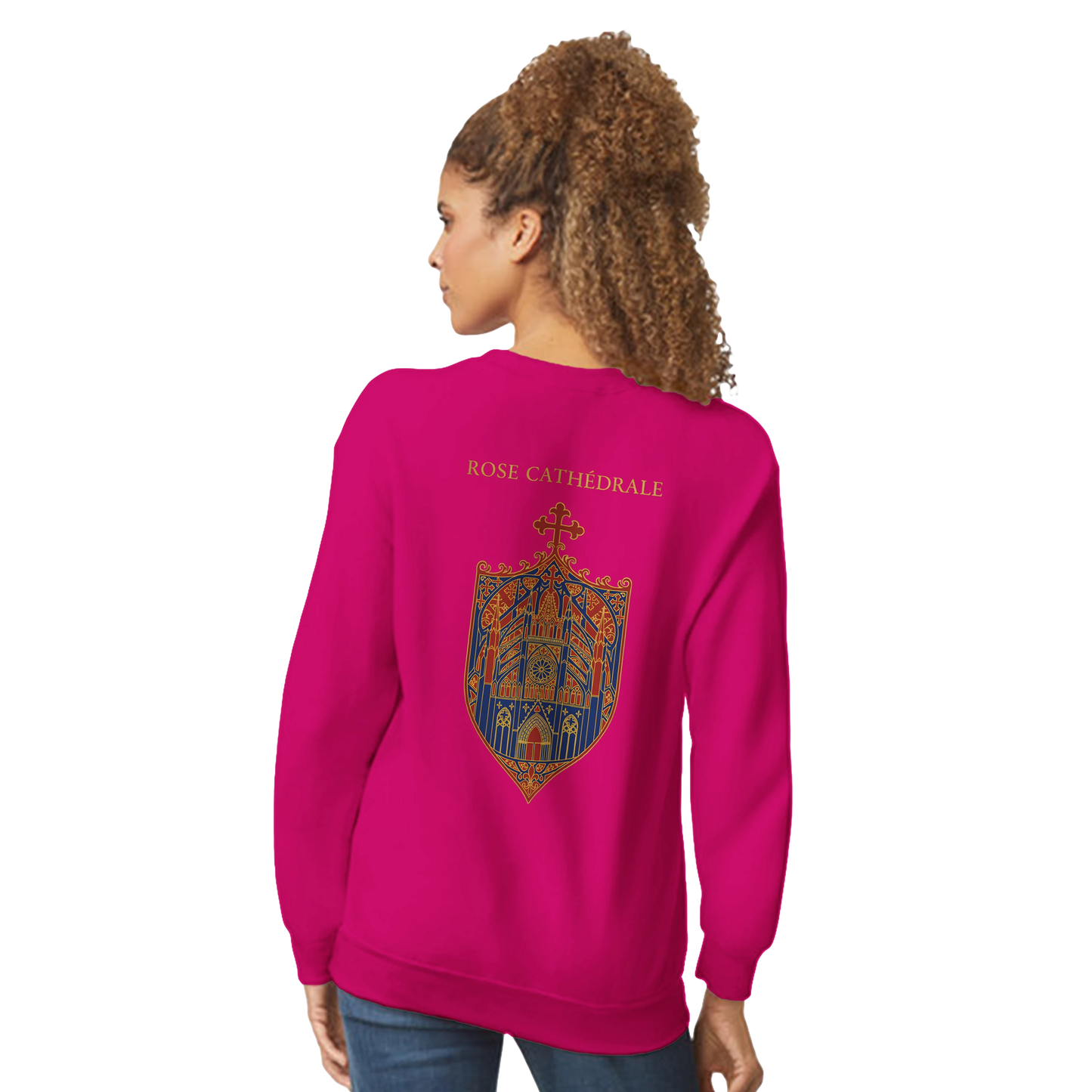 Sweat-shirt Femme Rose Cathédrale – Confort et Style Classique