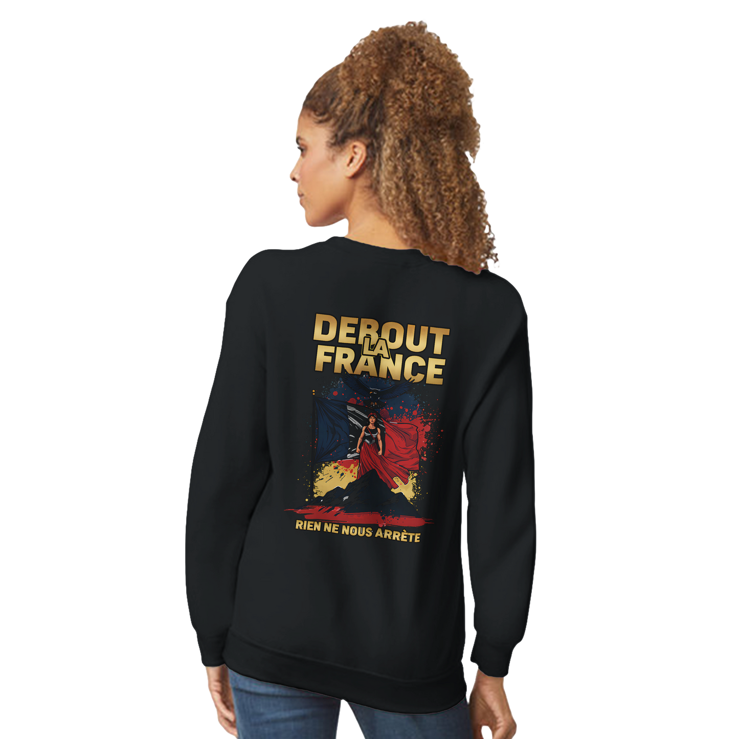Sweat-shirt Femme Debout la France – Sweat à Capuche Confortable et Résistant