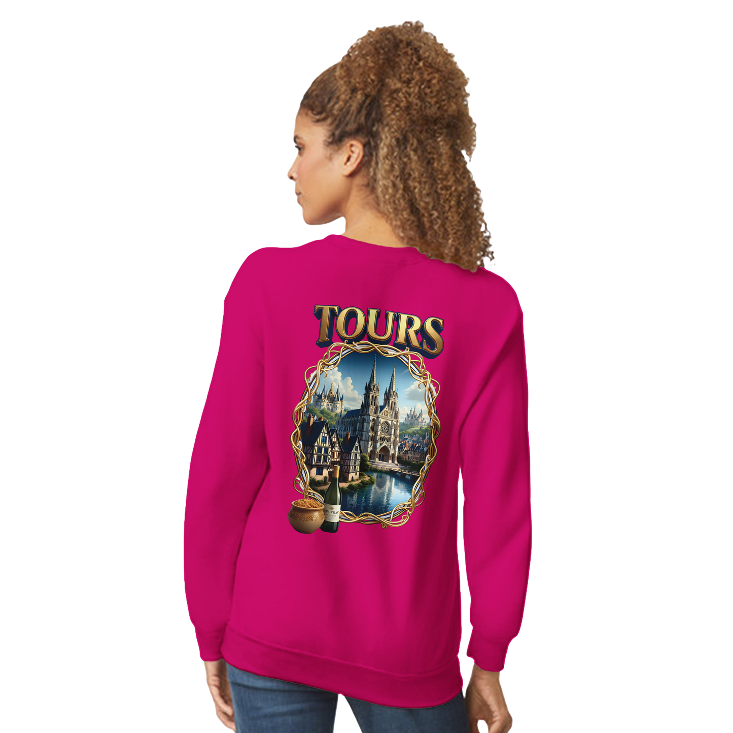 Sweat-shirt Unisexe Tours France - Classique et Confortable